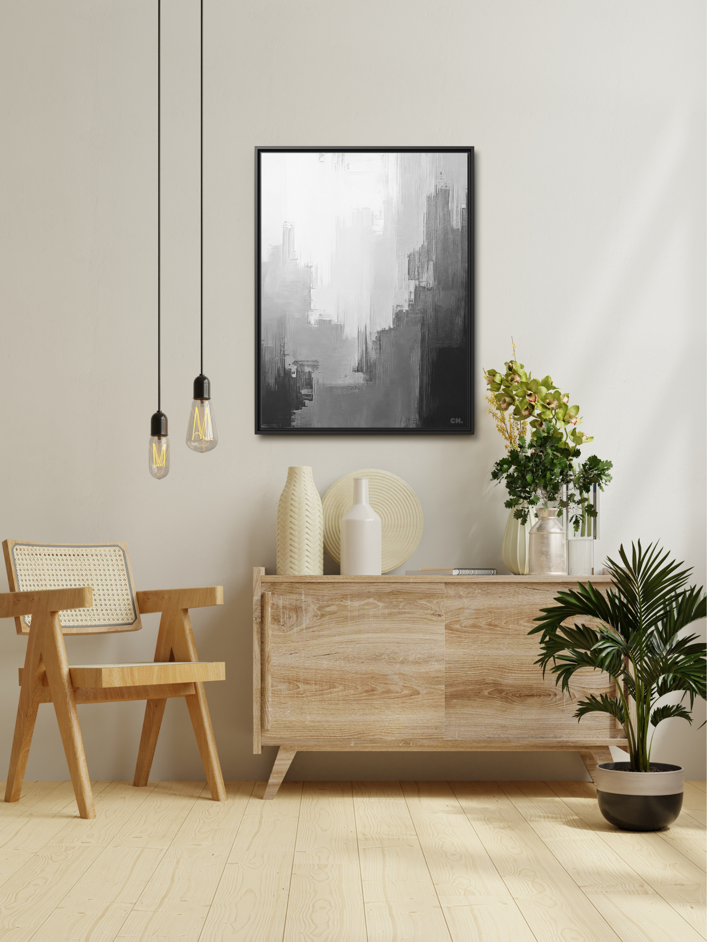 City in the Clouds - Framed Canvas Prints - artisCHt