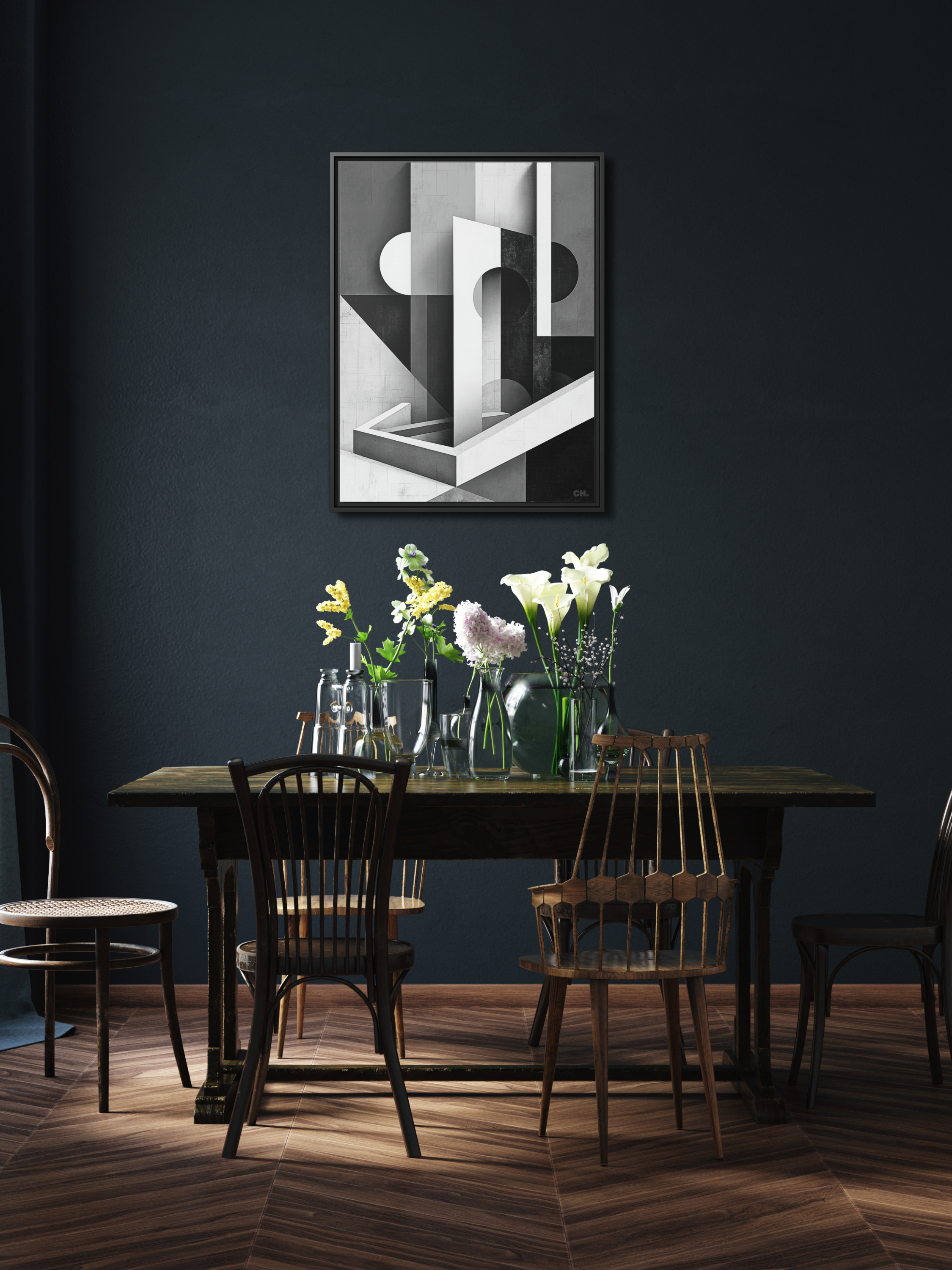 Harmony of Motion - Framed Canvas Prints - artisCHt