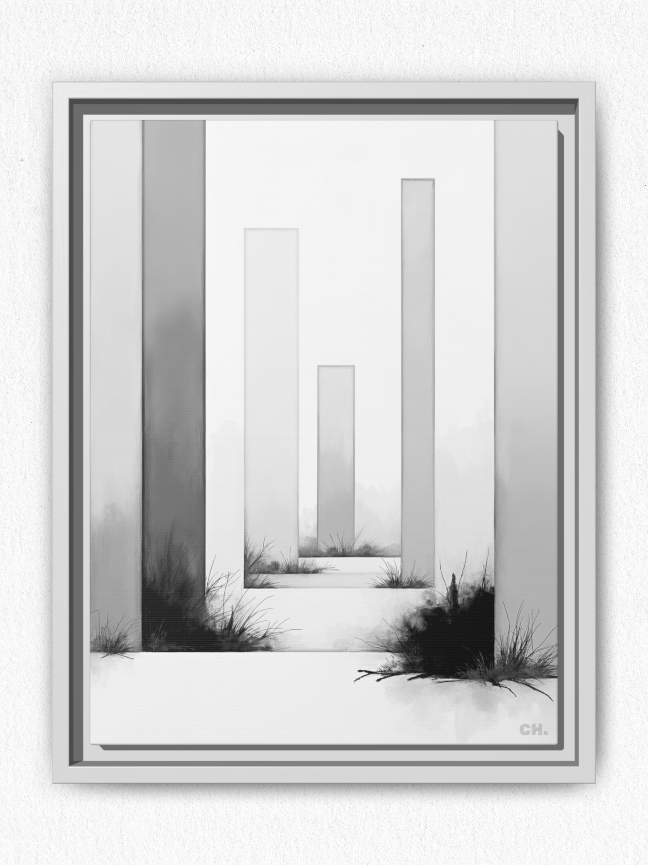 Ruins of Growth - Framed Canvas Prints - artisCHt