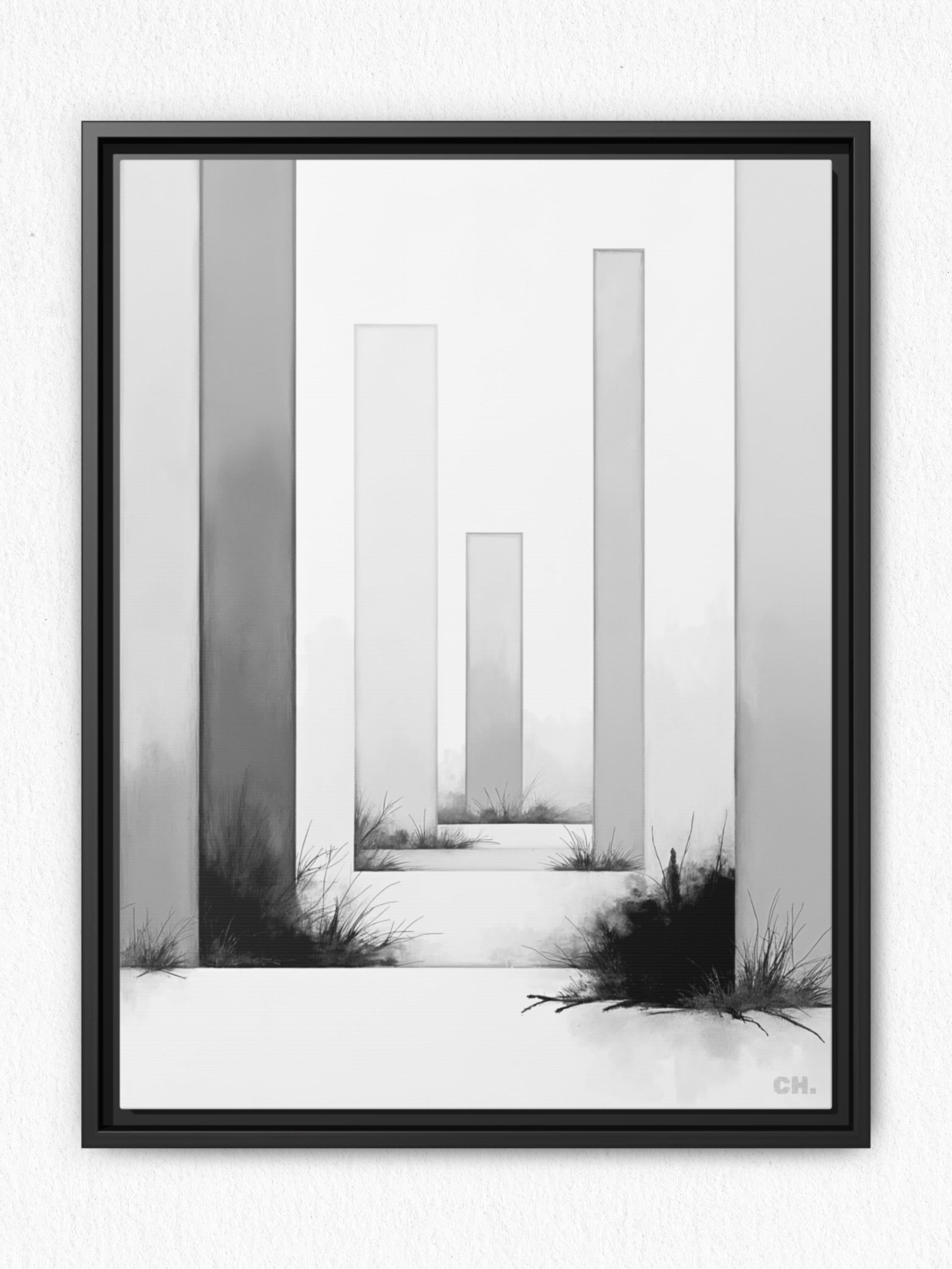 Ruins of Growth - Framed Canvas Prints - artisCHt
