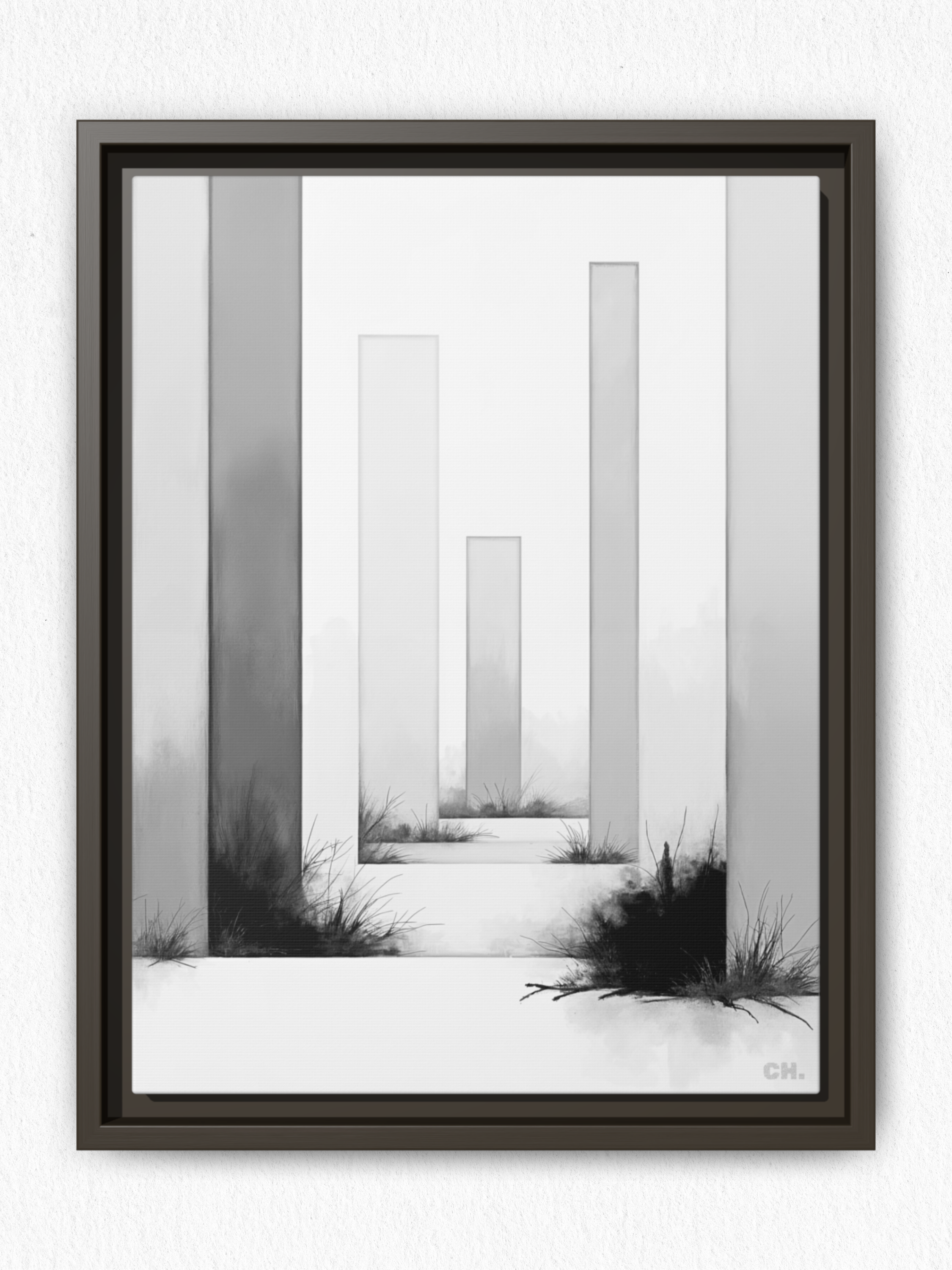 Ruins of Growth - Framed Canvas Prints - artisCHt