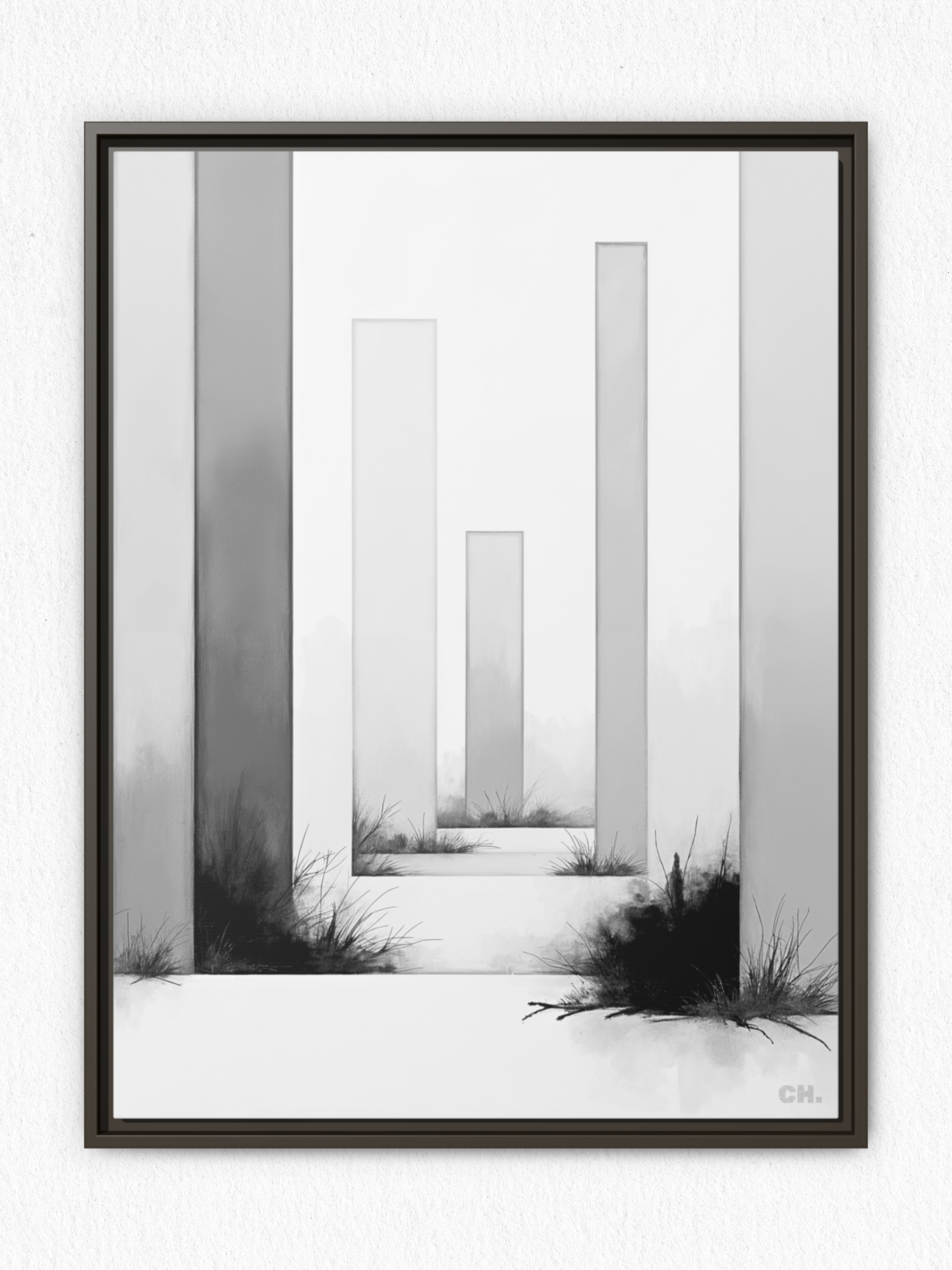Ruins of Growth - Framed Canvas Prints - artisCHt