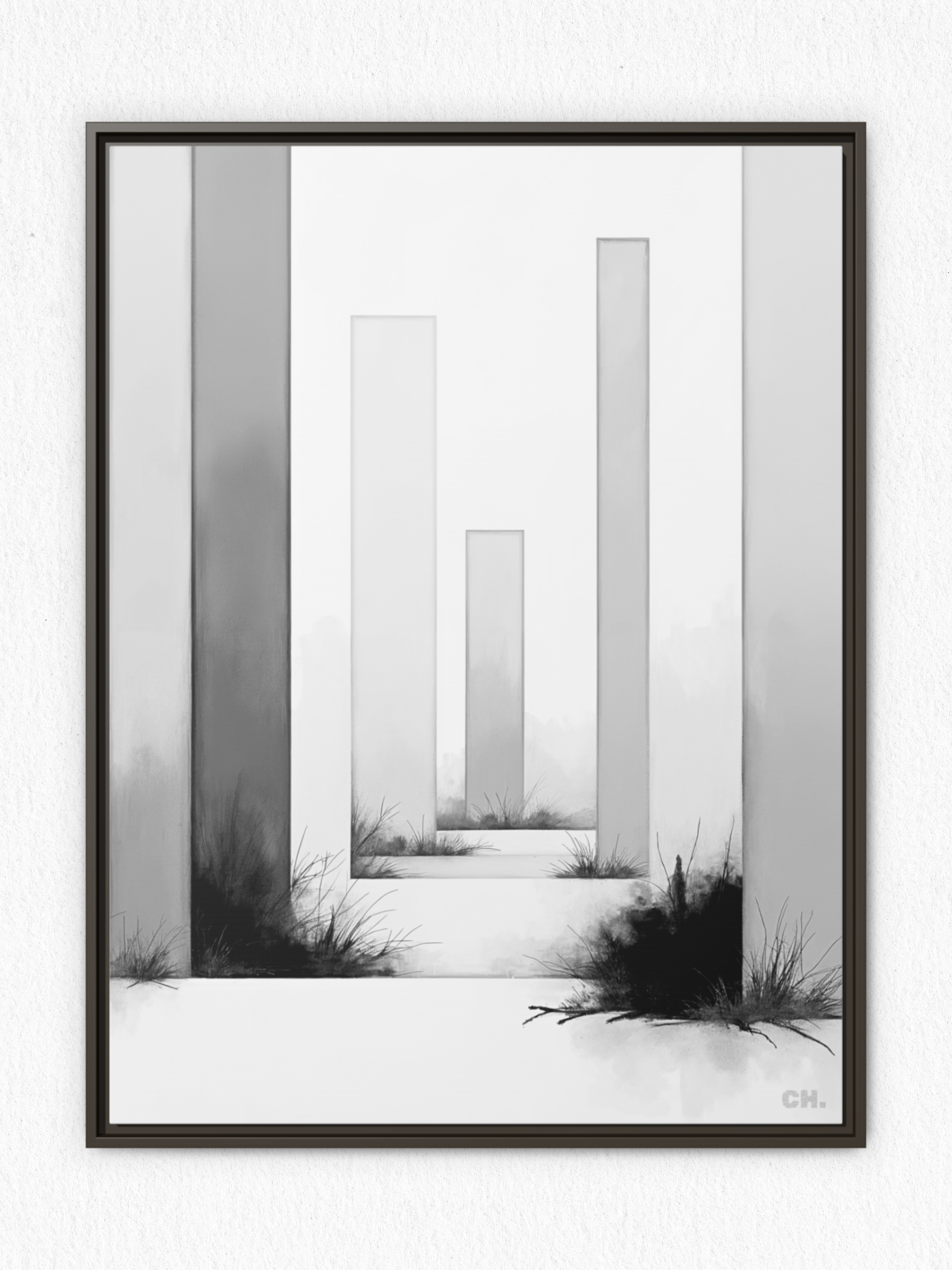 Ruins of Growth - Framed Canvas Prints - artisCHt
