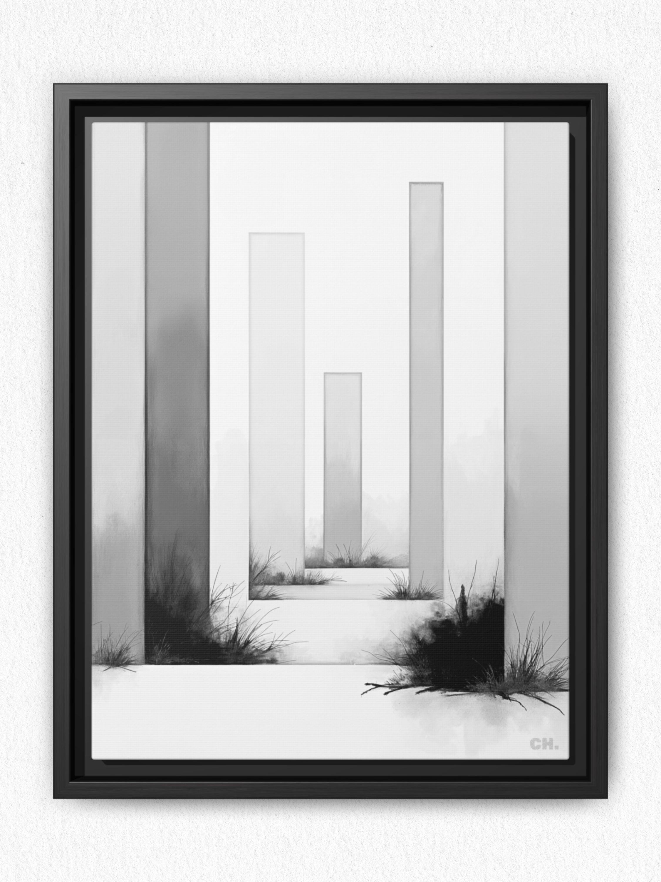 Ruins of Growth - Framed Canvas Prints - artisCHt