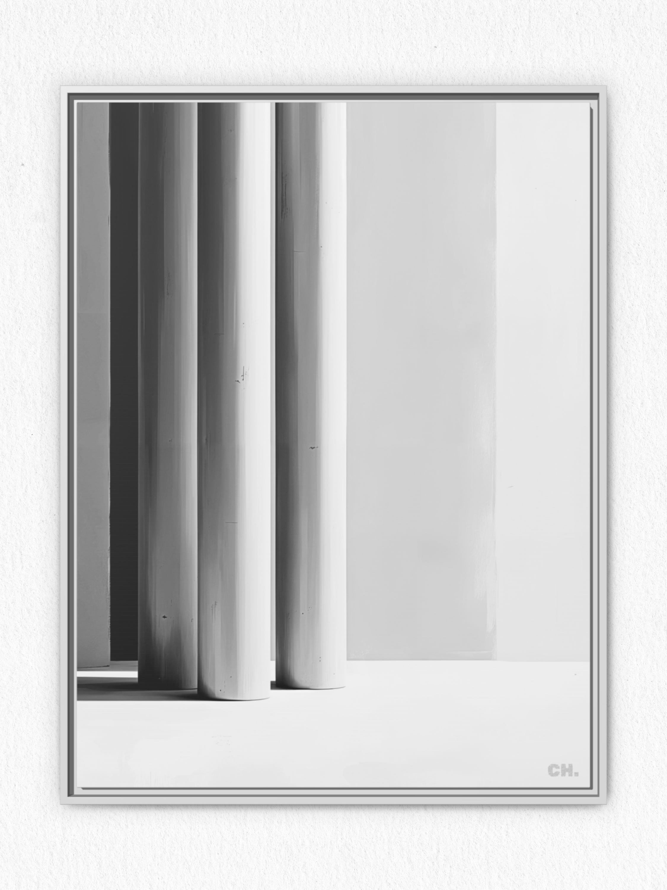 Silent Pillars - Framed Canvas Prints - artisCHt