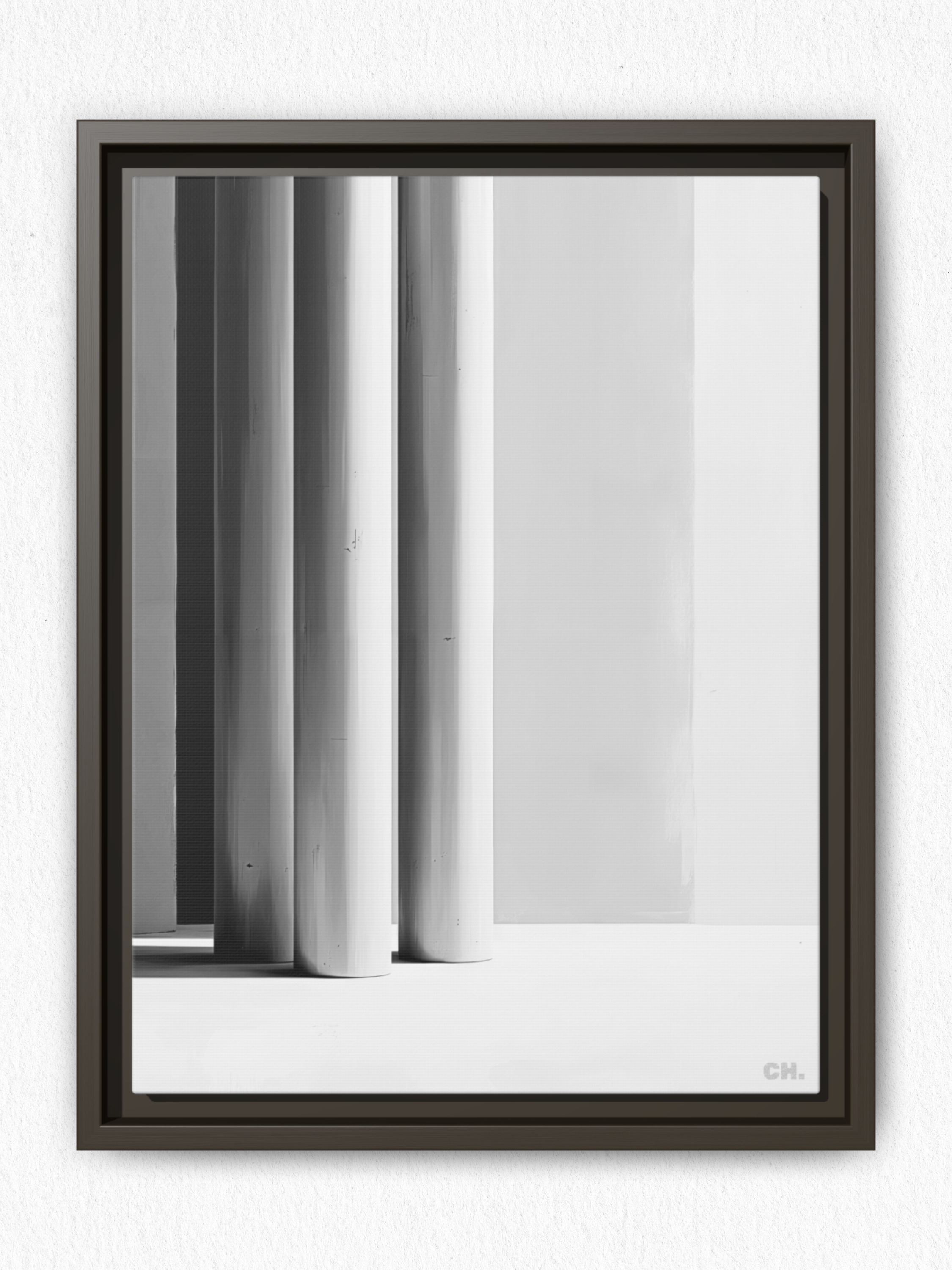 Silent Pillars - Framed Canvas Prints - artisCHt