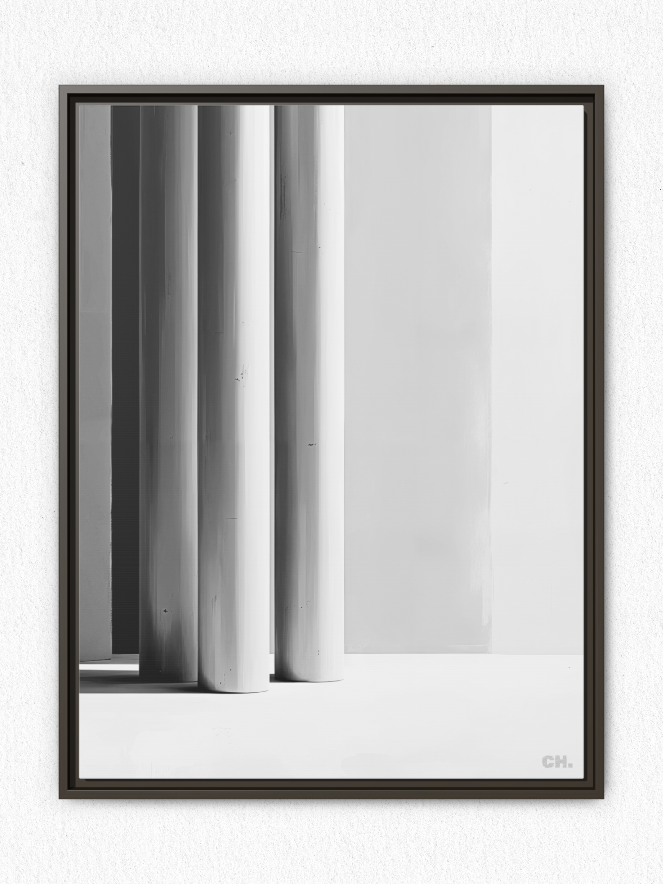 Silent Pillars - Framed Canvas Prints - artisCHt