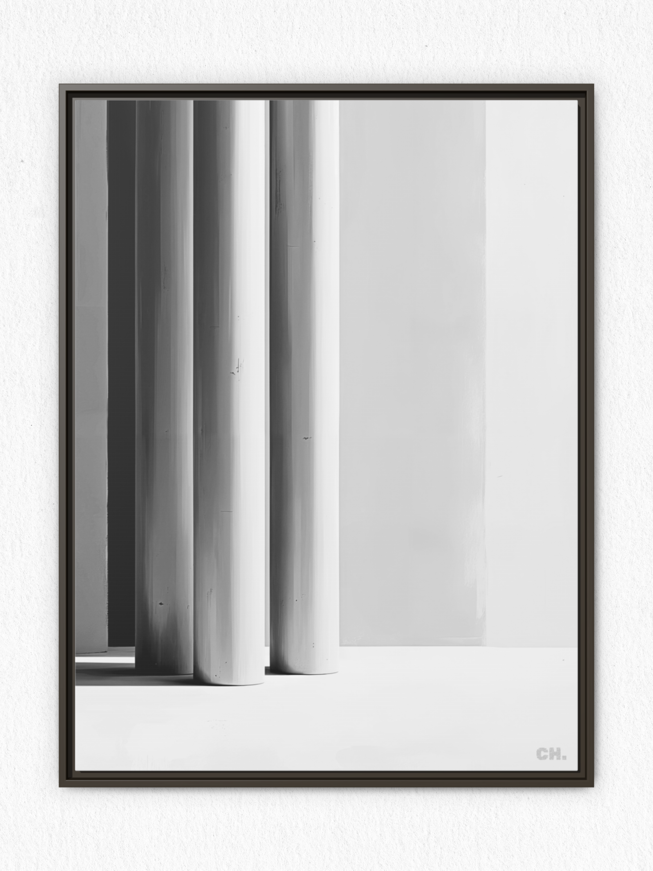 Silent Pillars - Framed Canvas Prints - artisCHt