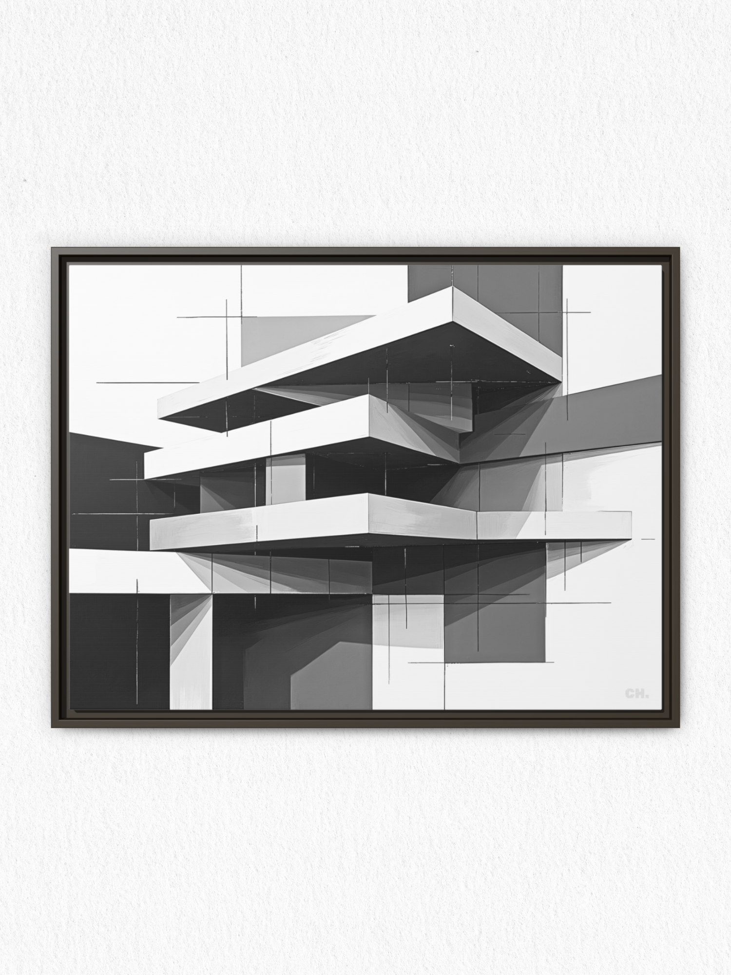 Stacks of Silence - Framed Canvas Prints - artisCHt