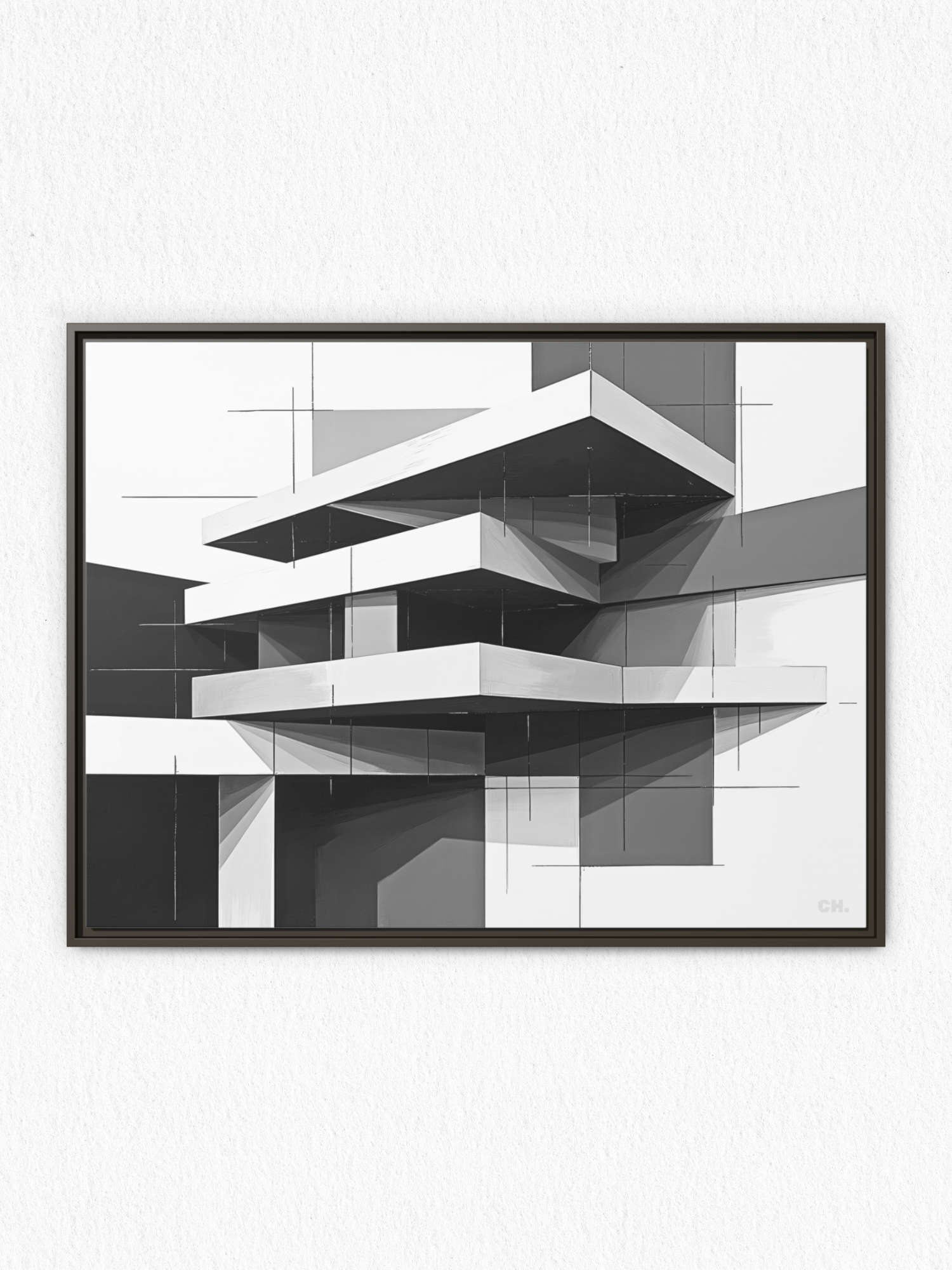 Stacks of Silence - Framed Canvas Prints - artisCHt