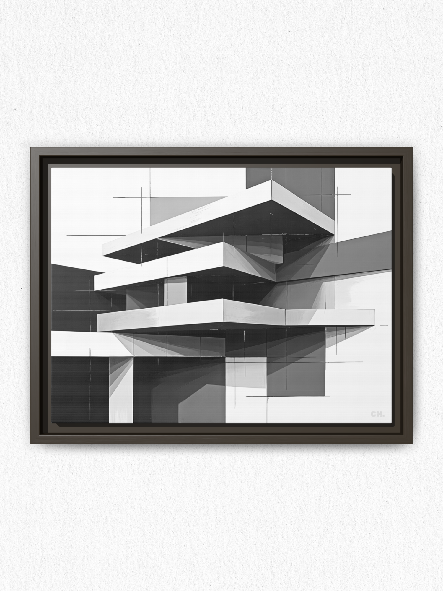 Stacks of Silence - Framed Canvas Prints - artisCHt