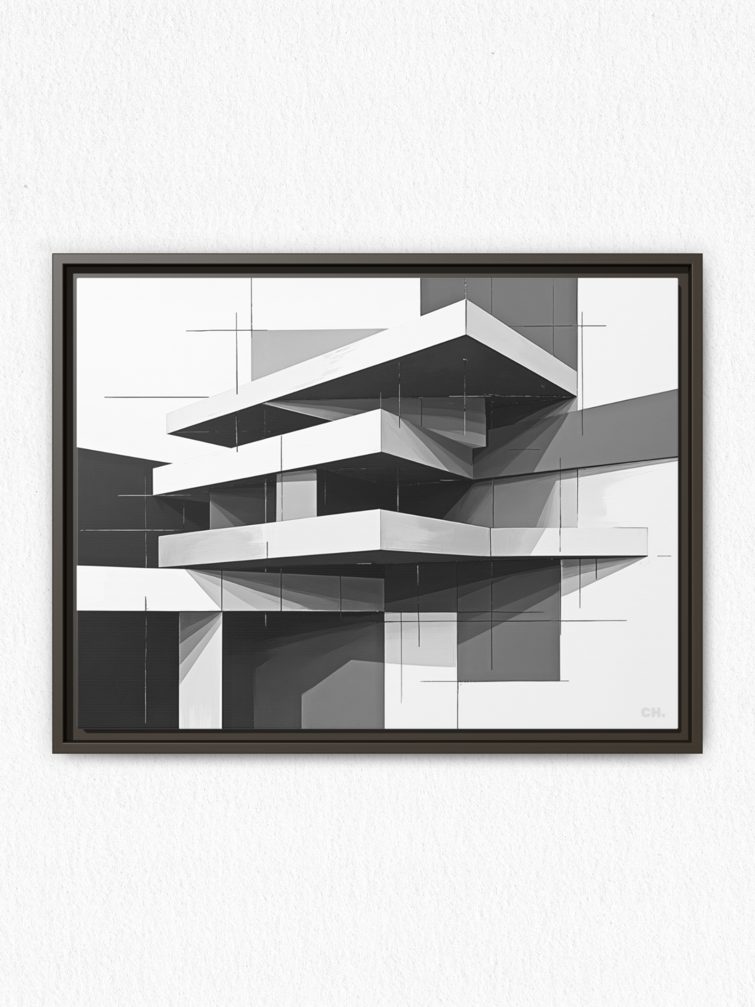 Stacks of Silence - Framed Canvas Prints - artisCHt