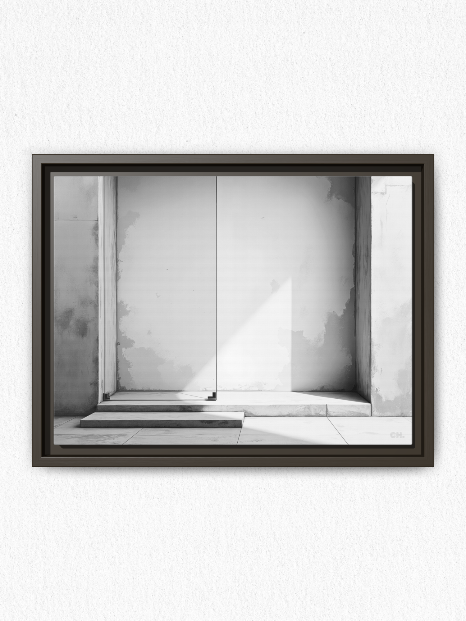 Step into Shadow - Framed Canvas Prints - artisCHt