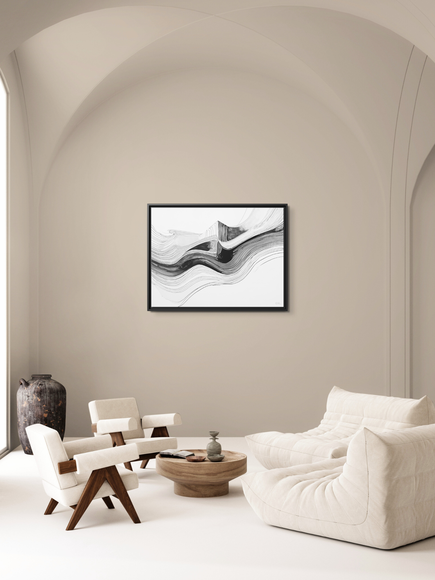 Waves of Memory - Framed Canvas Prints - artisCHt