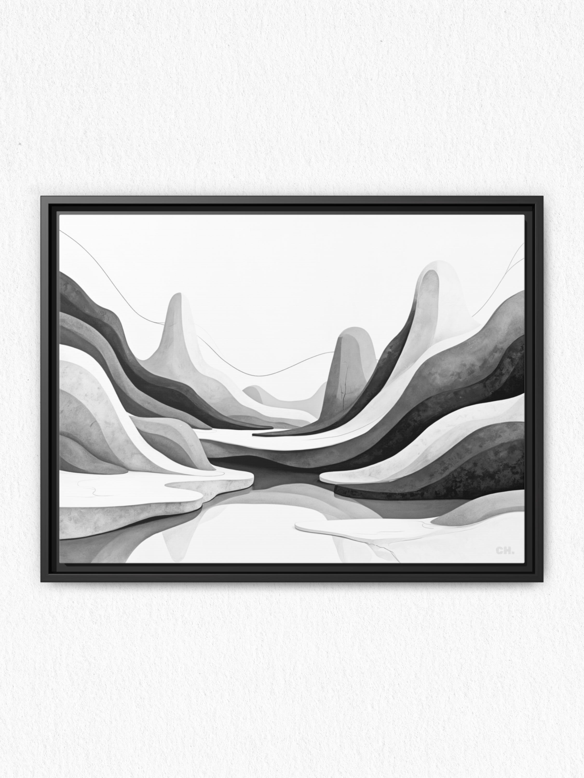 Whispering Valleys - Framed Canvas Prints - artisCHt