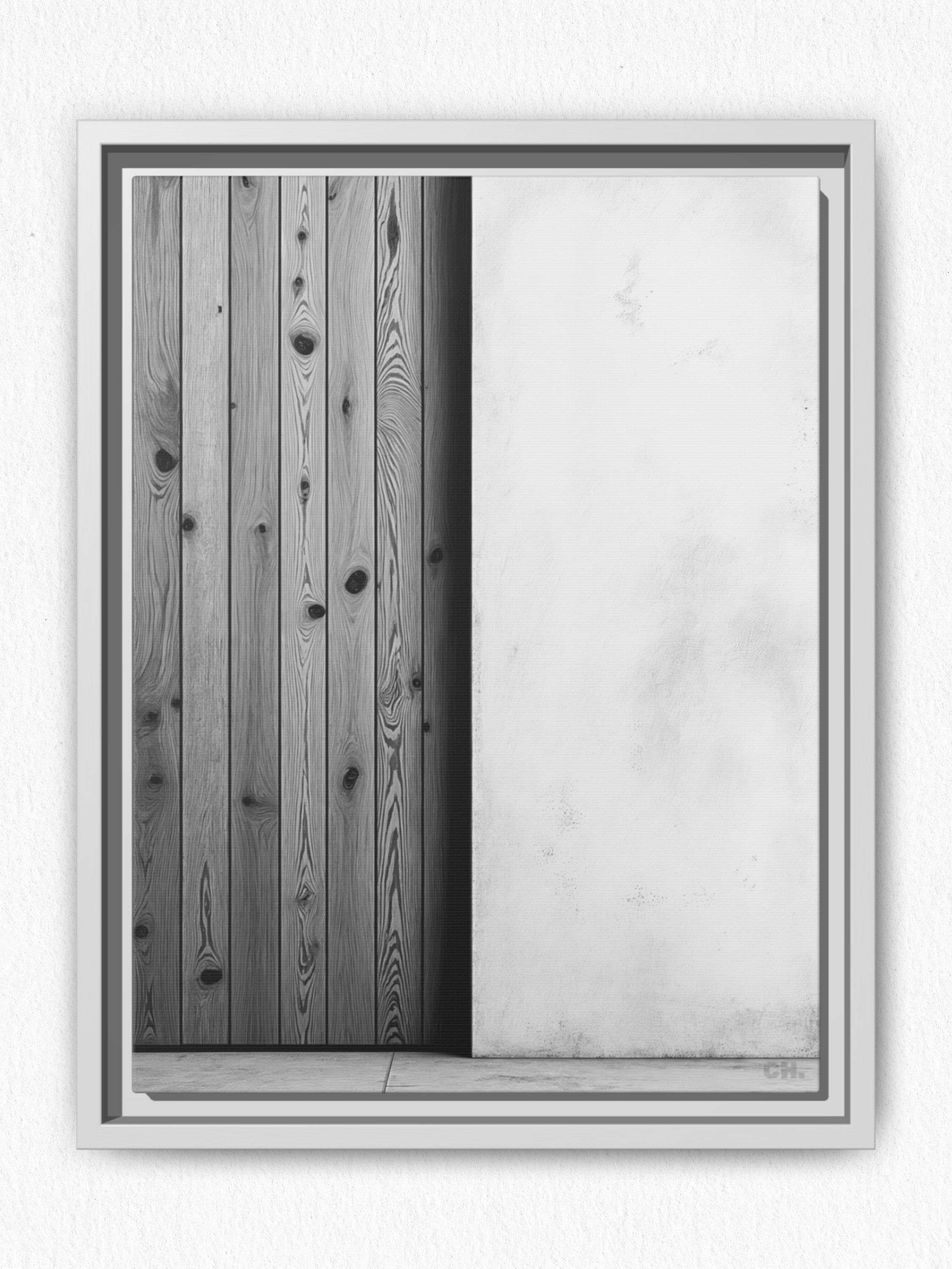 Wooden Divide - Framed Canvas Prints - artisCHt