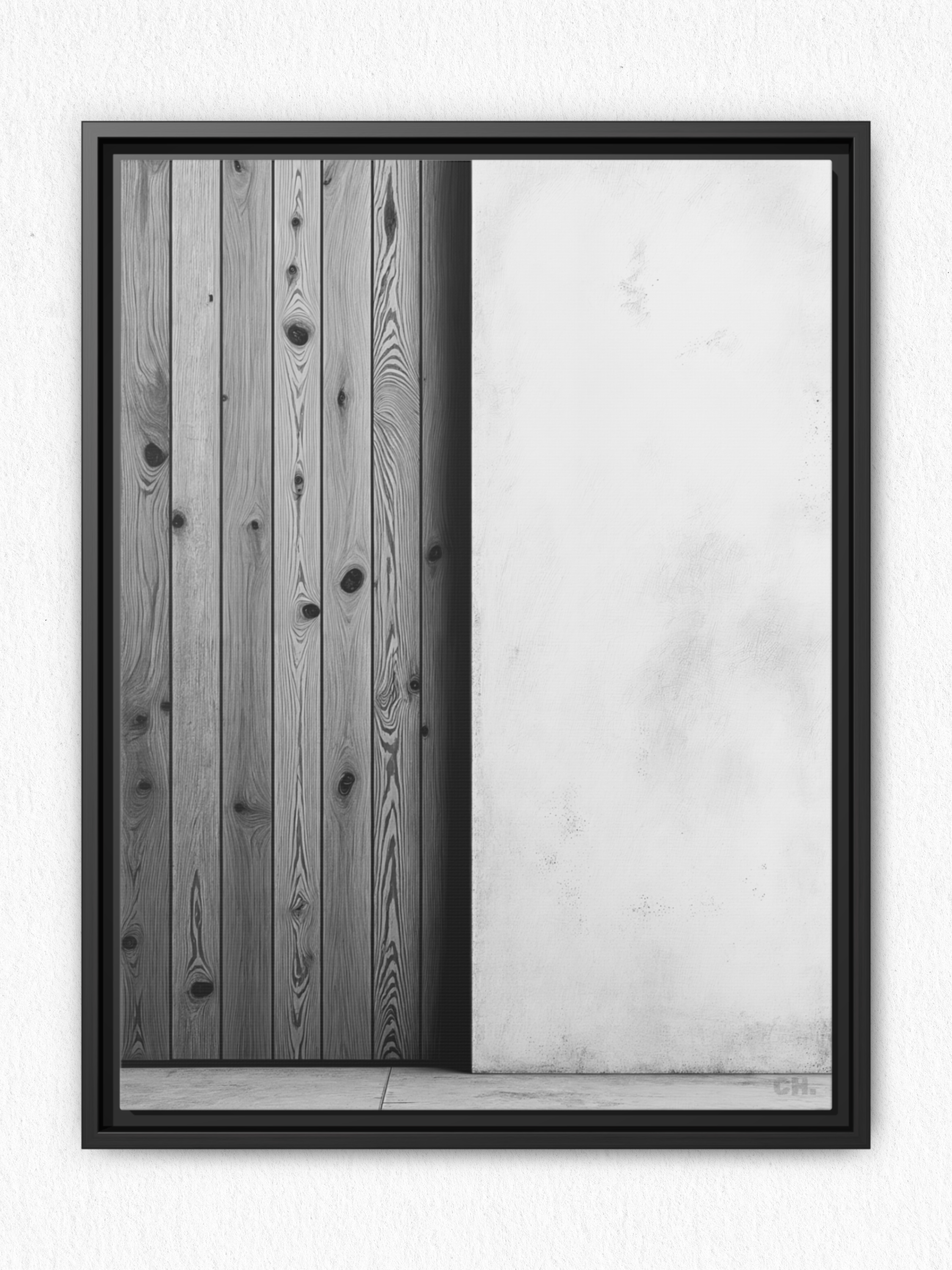 Wooden Divide - Framed Canvas Prints - artisCHt