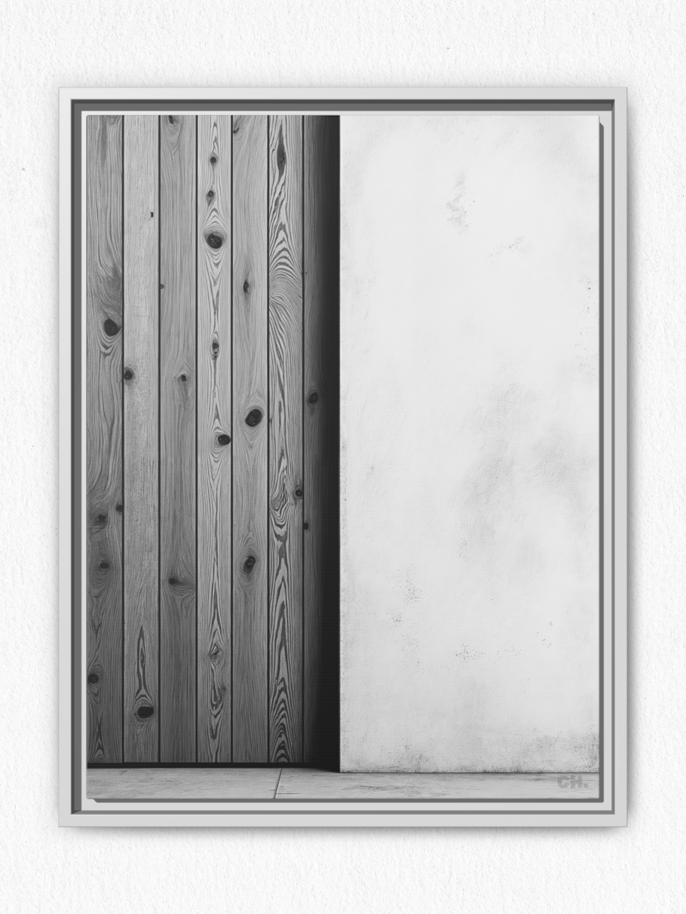 Wooden Divide - Framed Canvas Prints - artisCHt