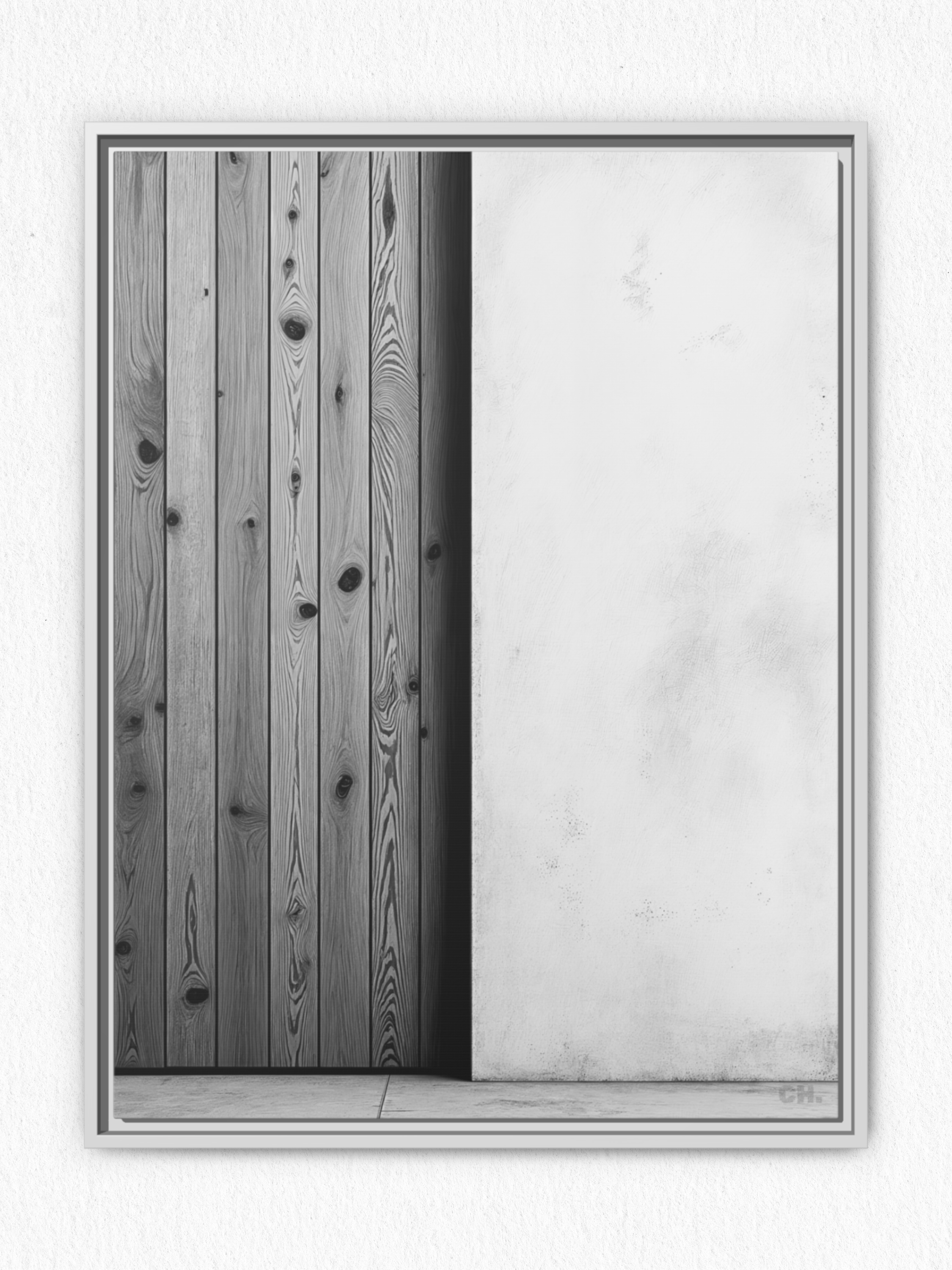 Wooden Divide - Framed Canvas Prints - artisCHt