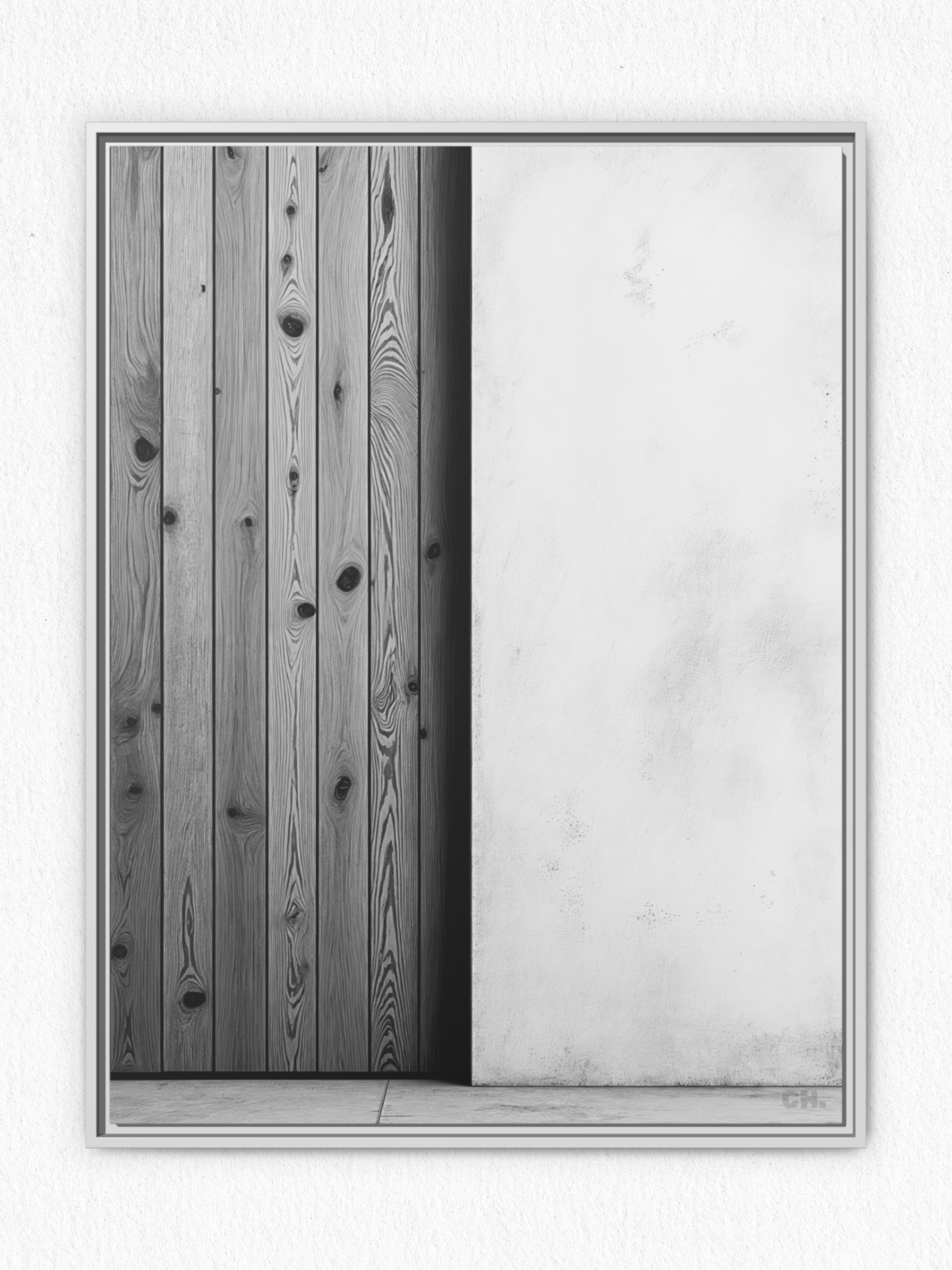 Wooden Divide - Framed Canvas Prints - artisCHt