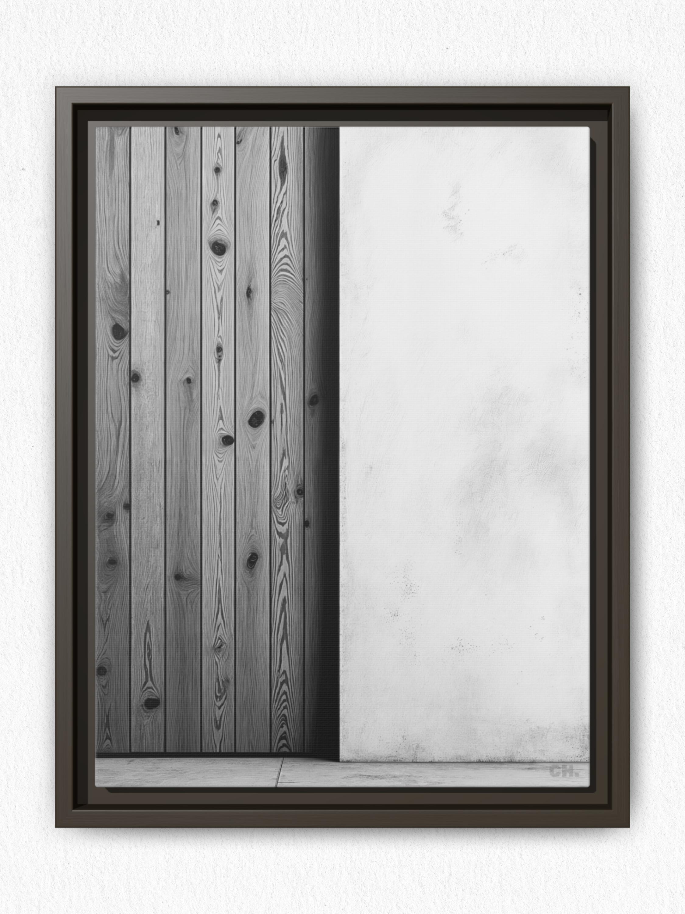 Wooden Divide - Framed Canvas Prints - artisCHt