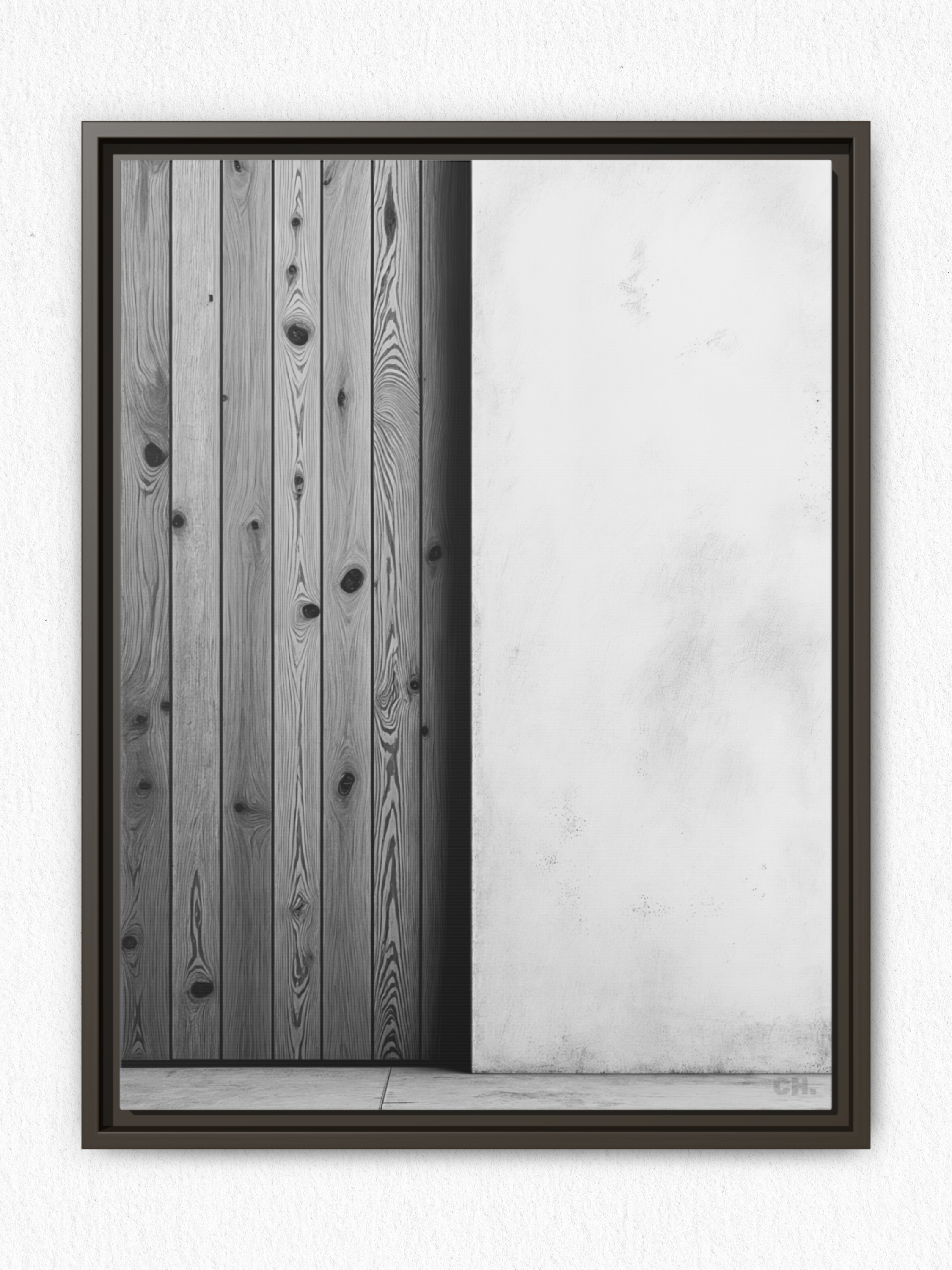 Wooden Divide - Framed Canvas Prints - artisCHt