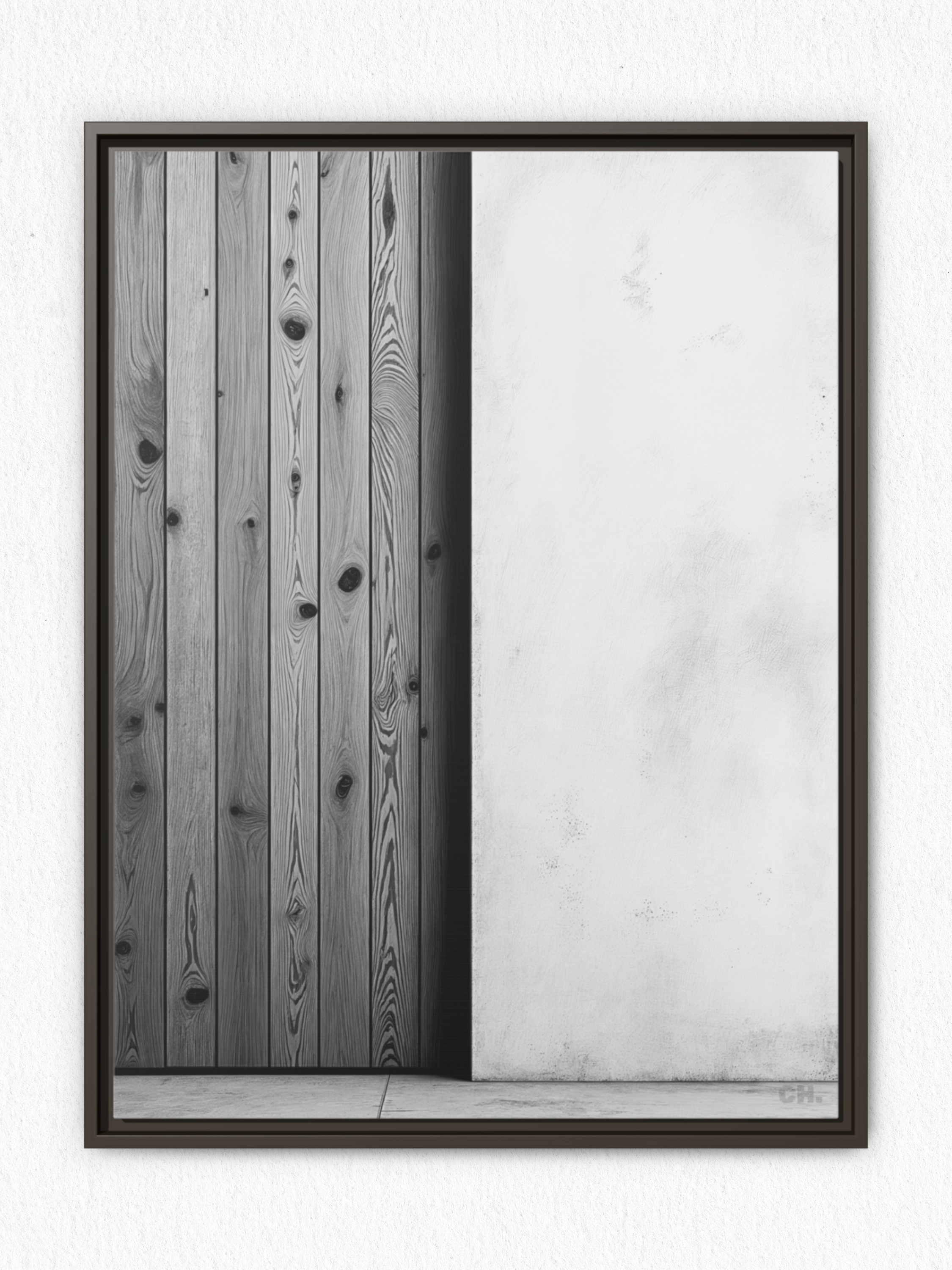 Wooden Divide - Framed Canvas Prints - artisCHt