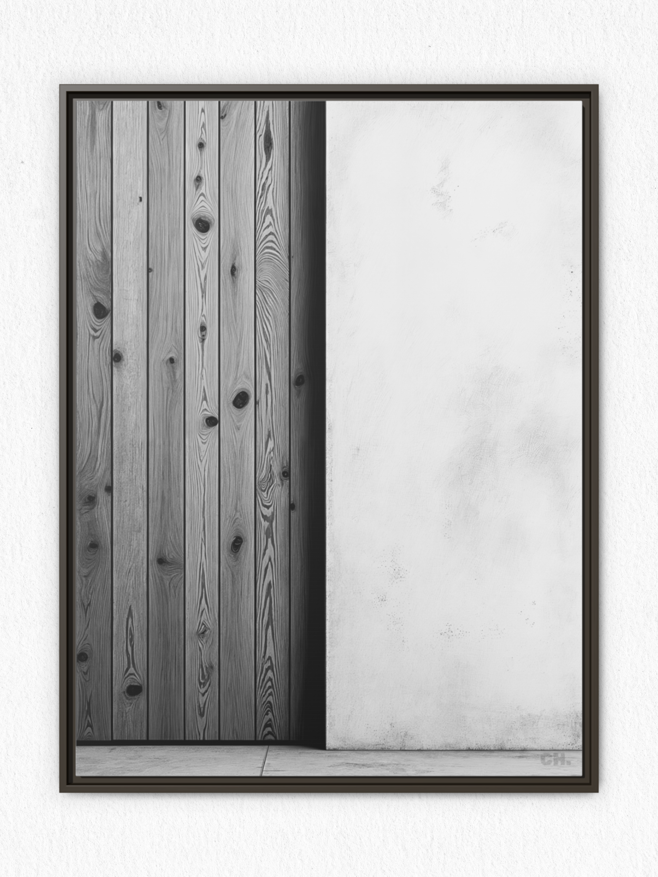 Wooden Divide - Framed Canvas Prints - artisCHt