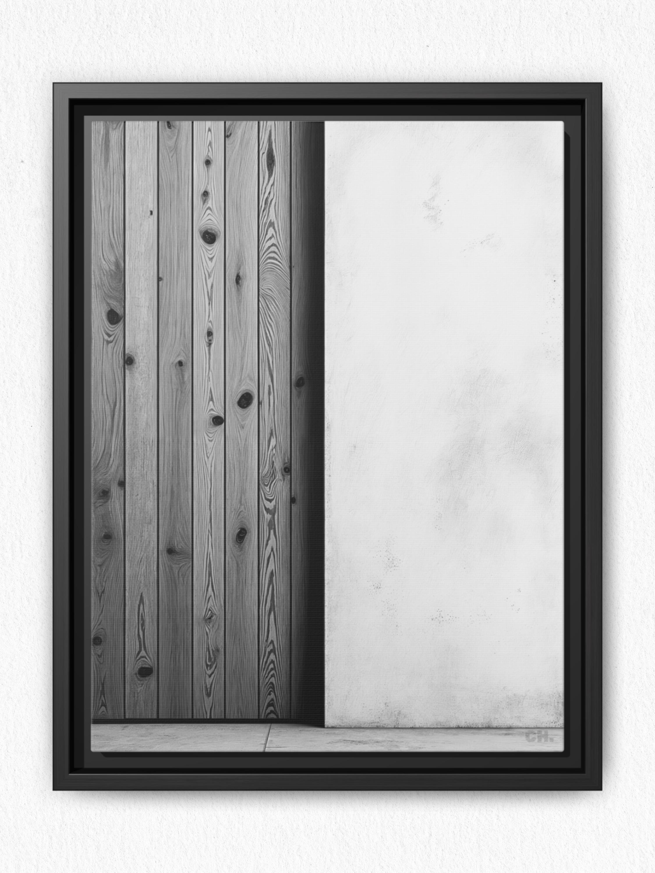 Wooden Divide - Framed Canvas Prints - artisCHt