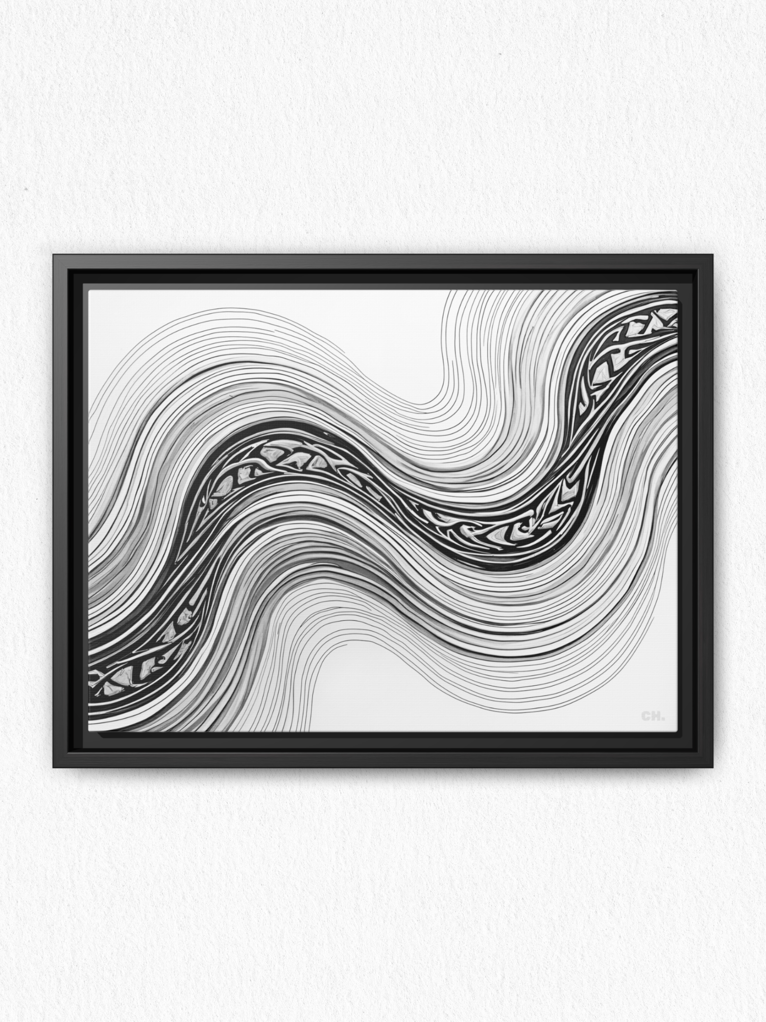 Woven Currents - Framed Canvas Prints - artisCHt