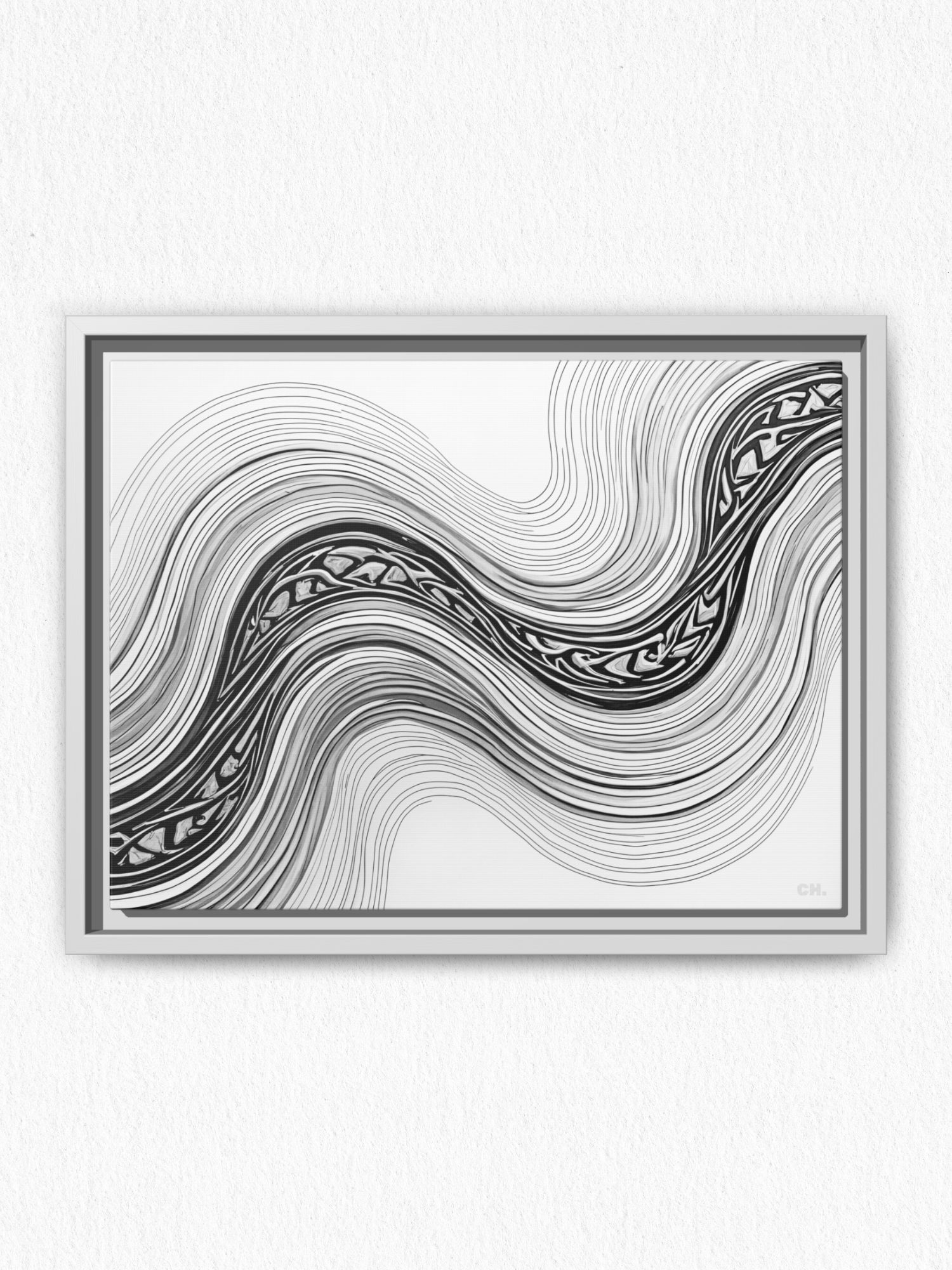 Woven Currents - Framed Canvas Prints - artisCHt