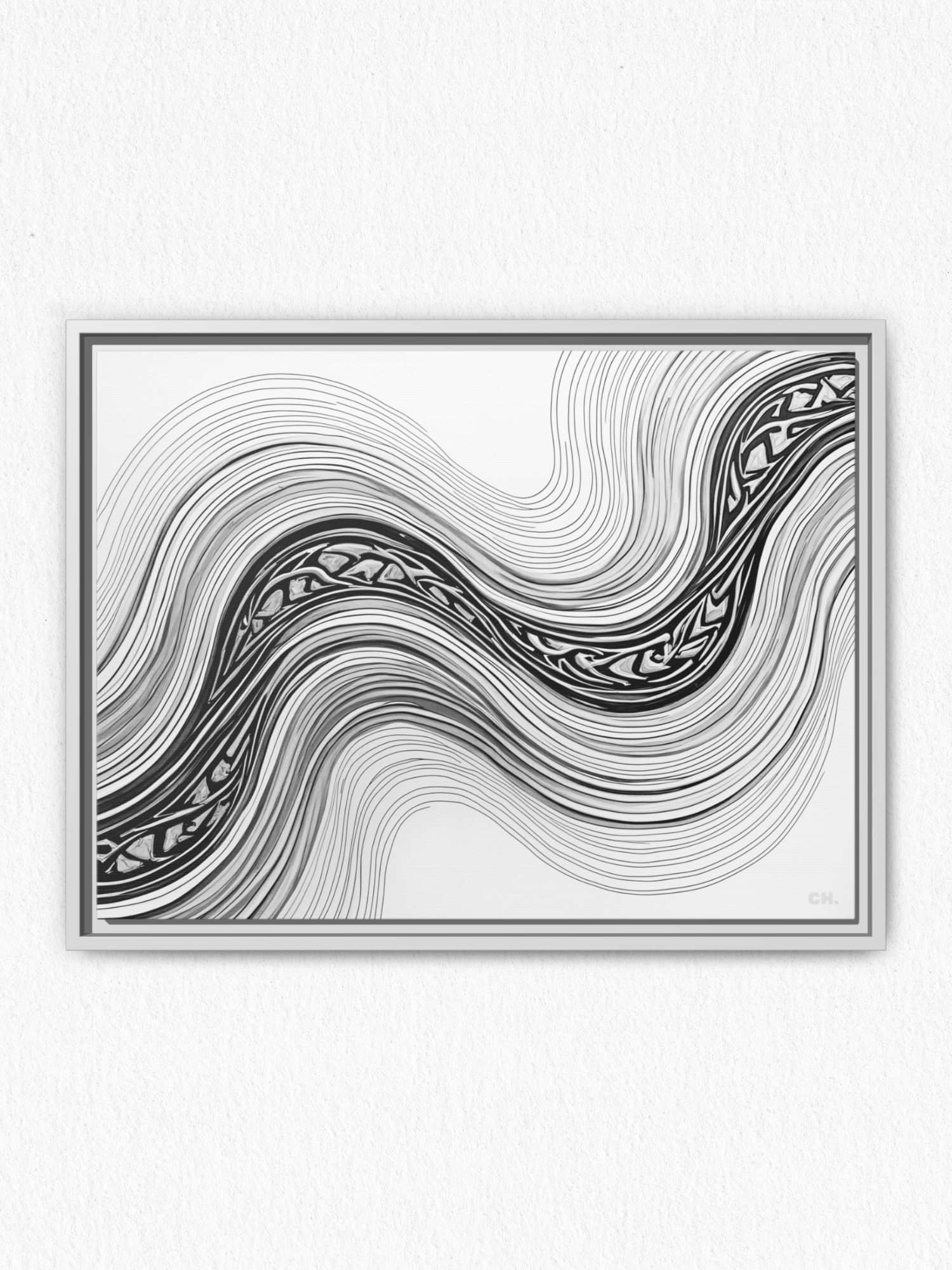 Woven Currents - Framed Canvas Prints - artisCHt