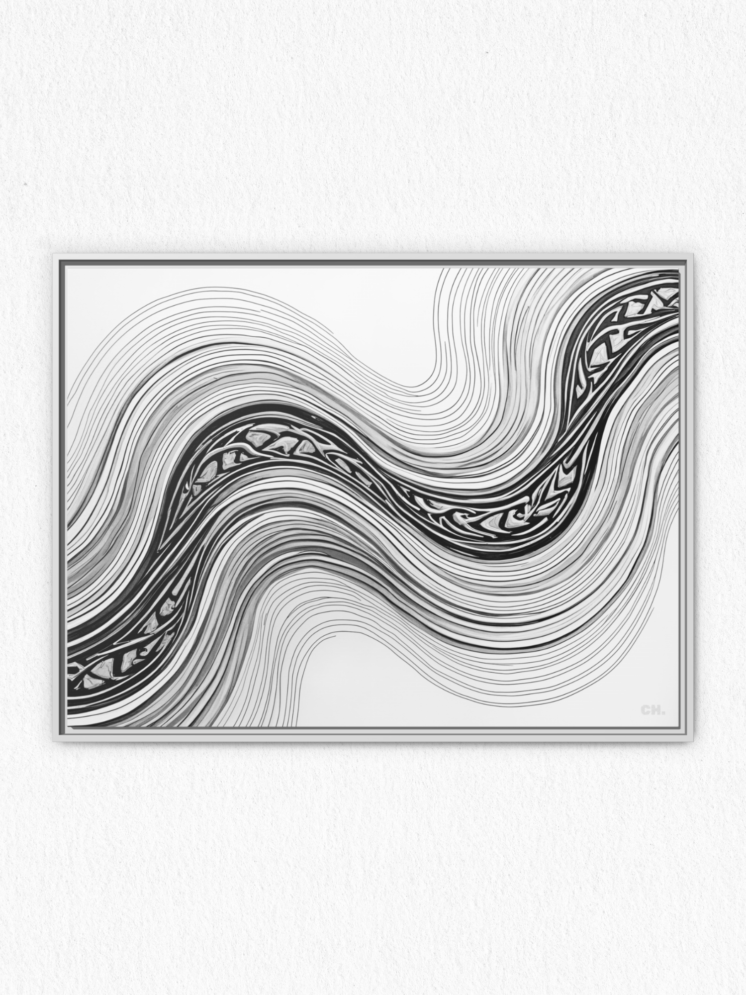 Woven Currents - Framed Canvas Prints - artisCHt