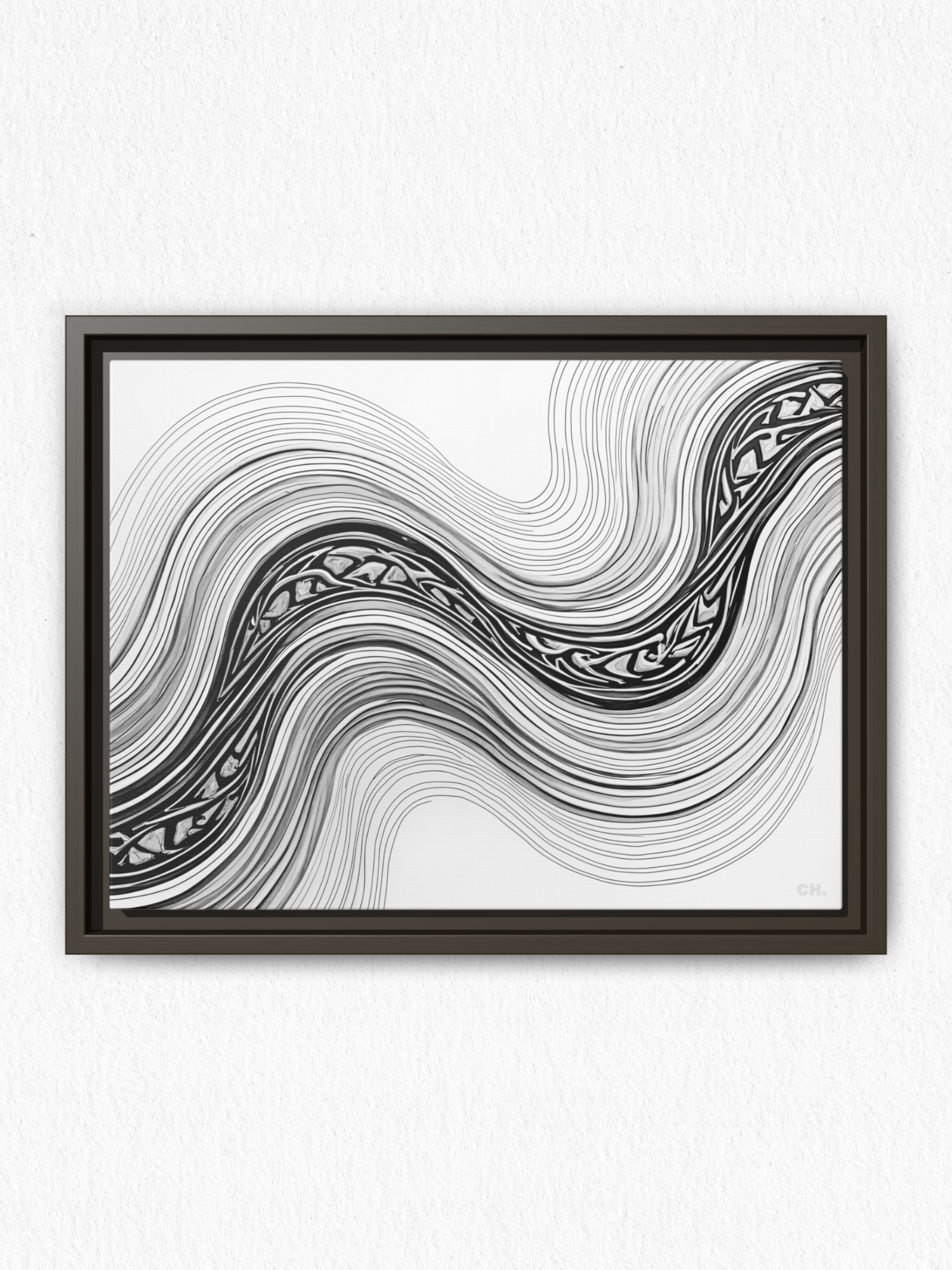 Woven Currents - Framed Canvas Prints - artisCHt