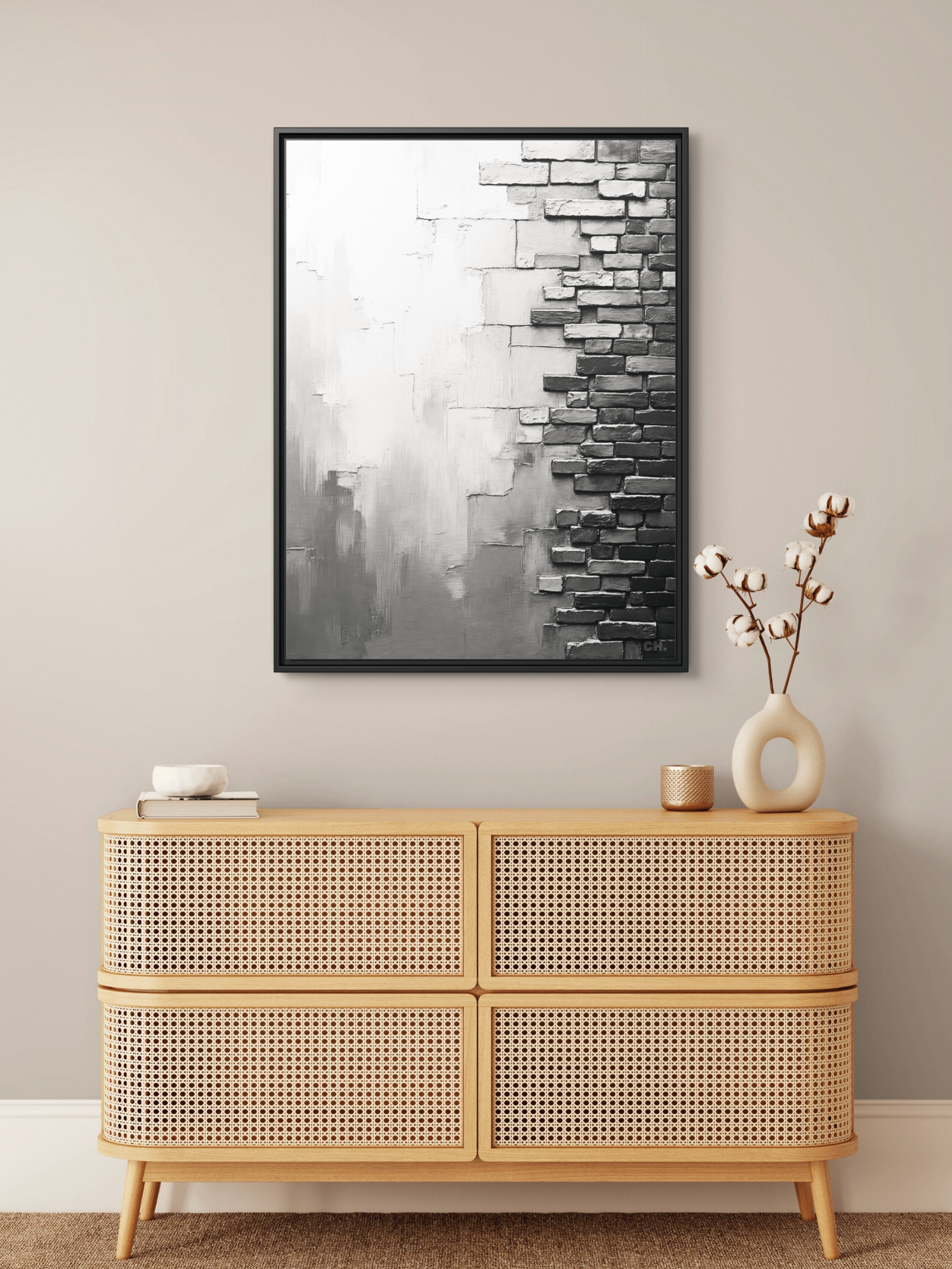 Brick and Bone - Framed Canvas Prints - artisCHt