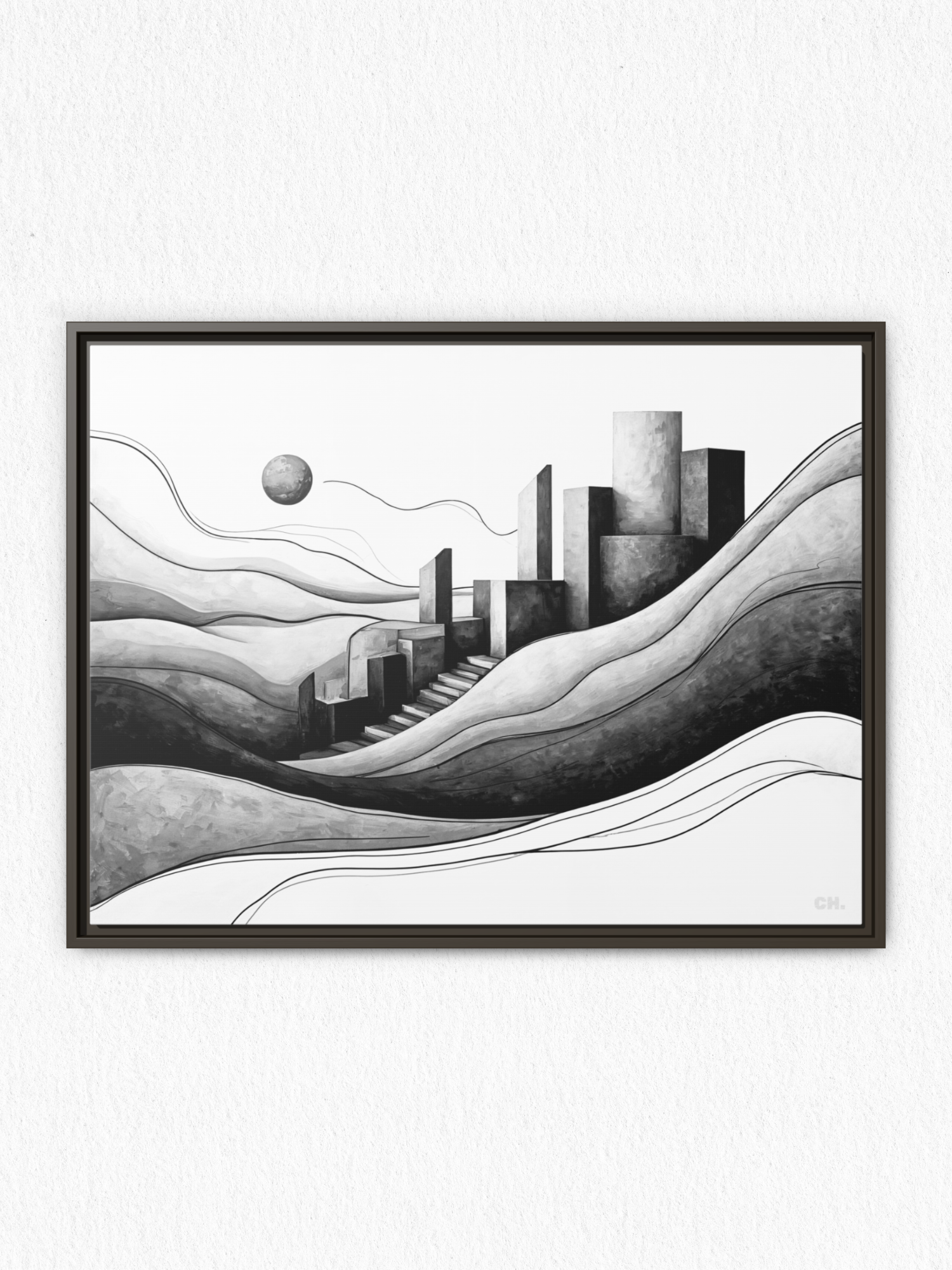 Ascent to the Unknown - Framed Canvas Prints - artisCHt