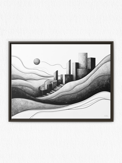 Ascent to the Unknown - Framed Canvas Prints - artisCHt
