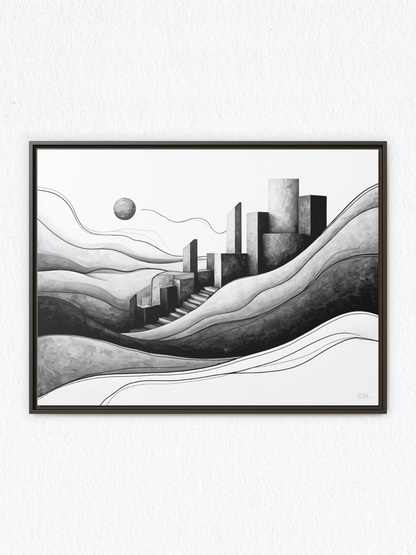 Ascent to the Unknown - Framed Canvas Prints - artisCHt