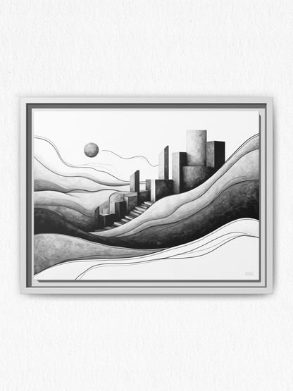 Ascent to the Unknown - Framed Canvas Prints - artisCHt