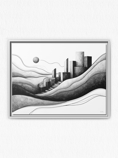 Ascent to the Unknown - Framed Canvas Prints - artisCHt