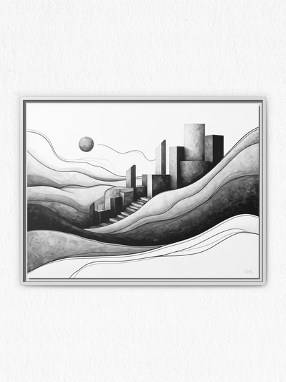 Ascent to the Unknown - Framed Canvas Prints - artisCHt