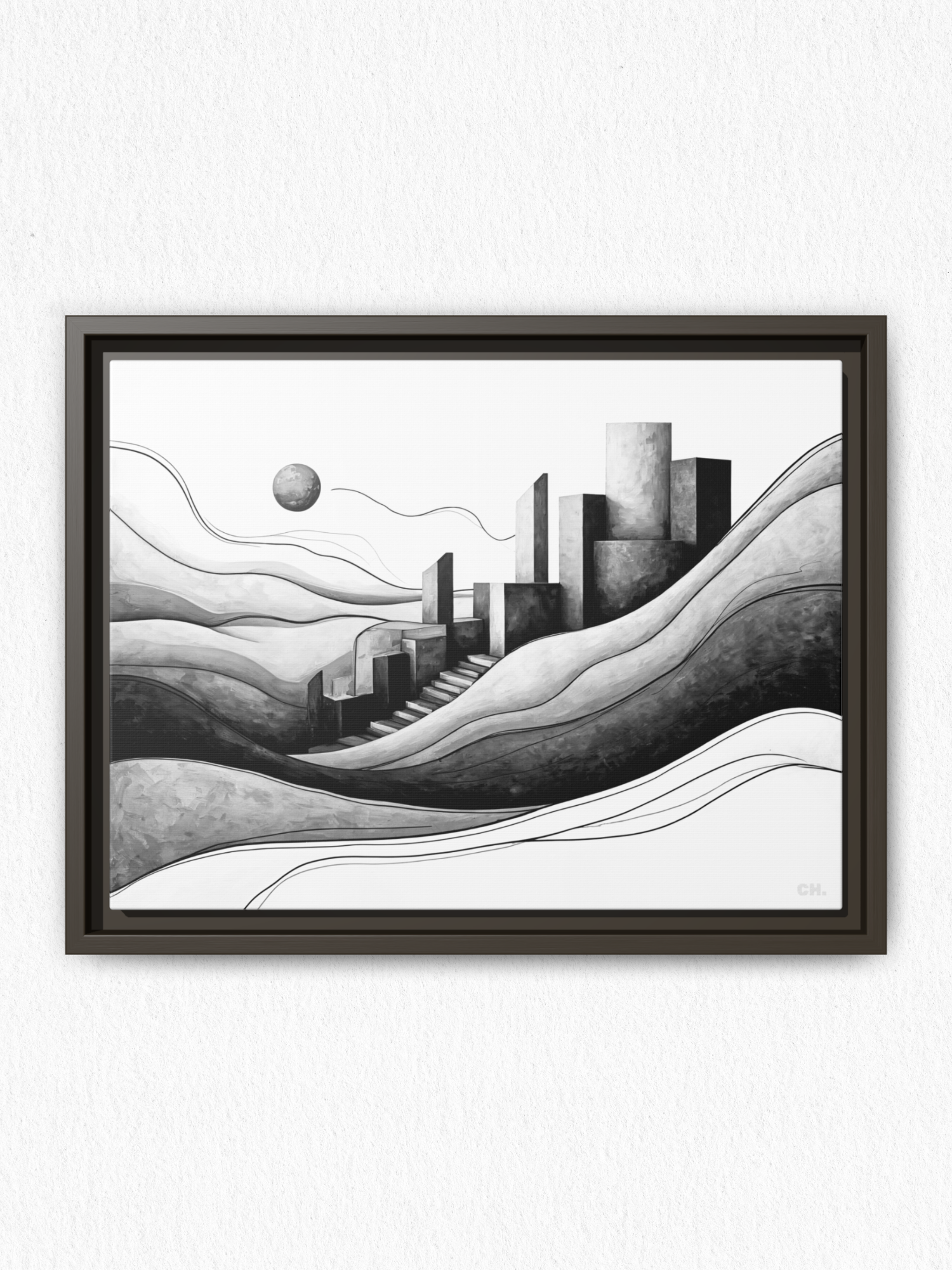 Ascent to the Unknown - Framed Canvas Prints - artisCHt
