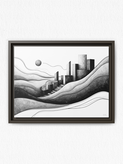 Ascent to the Unknown - Framed Canvas Prints - artisCHt