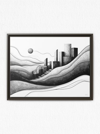 Ascent to the Unknown - Framed Canvas Prints - artisCHt
