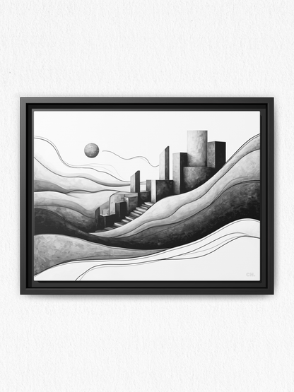 Ascent to the Unknown - Framed Canvas Prints - artisCHt