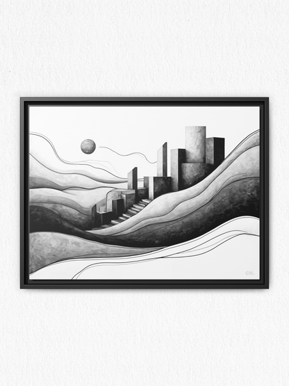 Ascent to the Unknown - Framed Canvas Prints - artisCHt