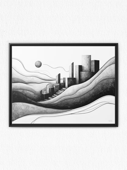 Ascent to the Unknown - Framed Canvas Prints - artisCHt