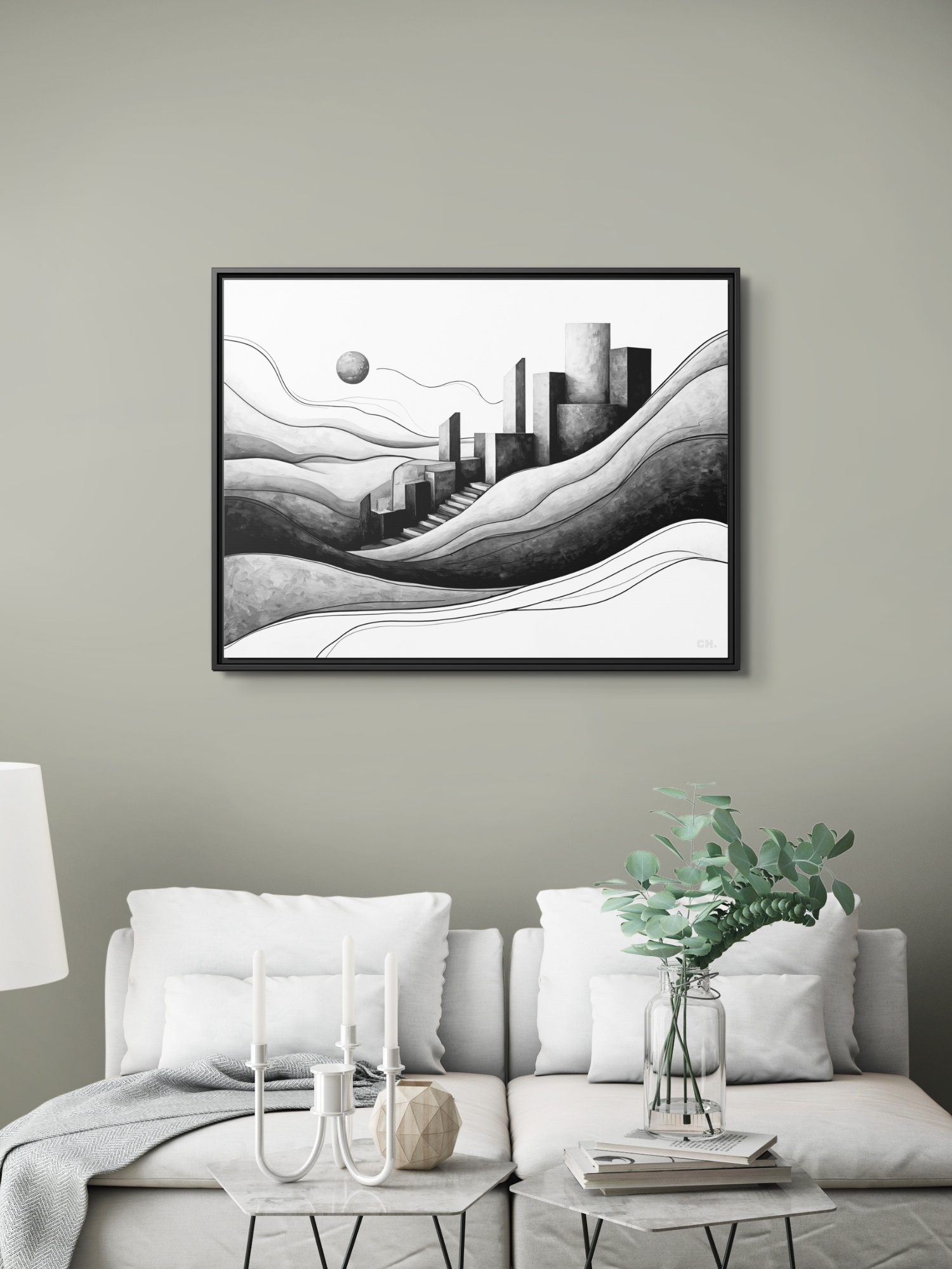 Ascent to the Unknown - Framed Canvas Prints - artisCHt