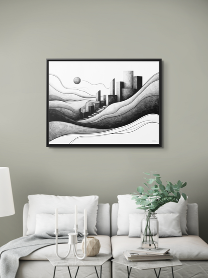 Ascent to the Unknown - Framed Canvas Prints - artisCHt
