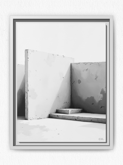 Fading Steps - Framed Canvas Prints - artisCHt